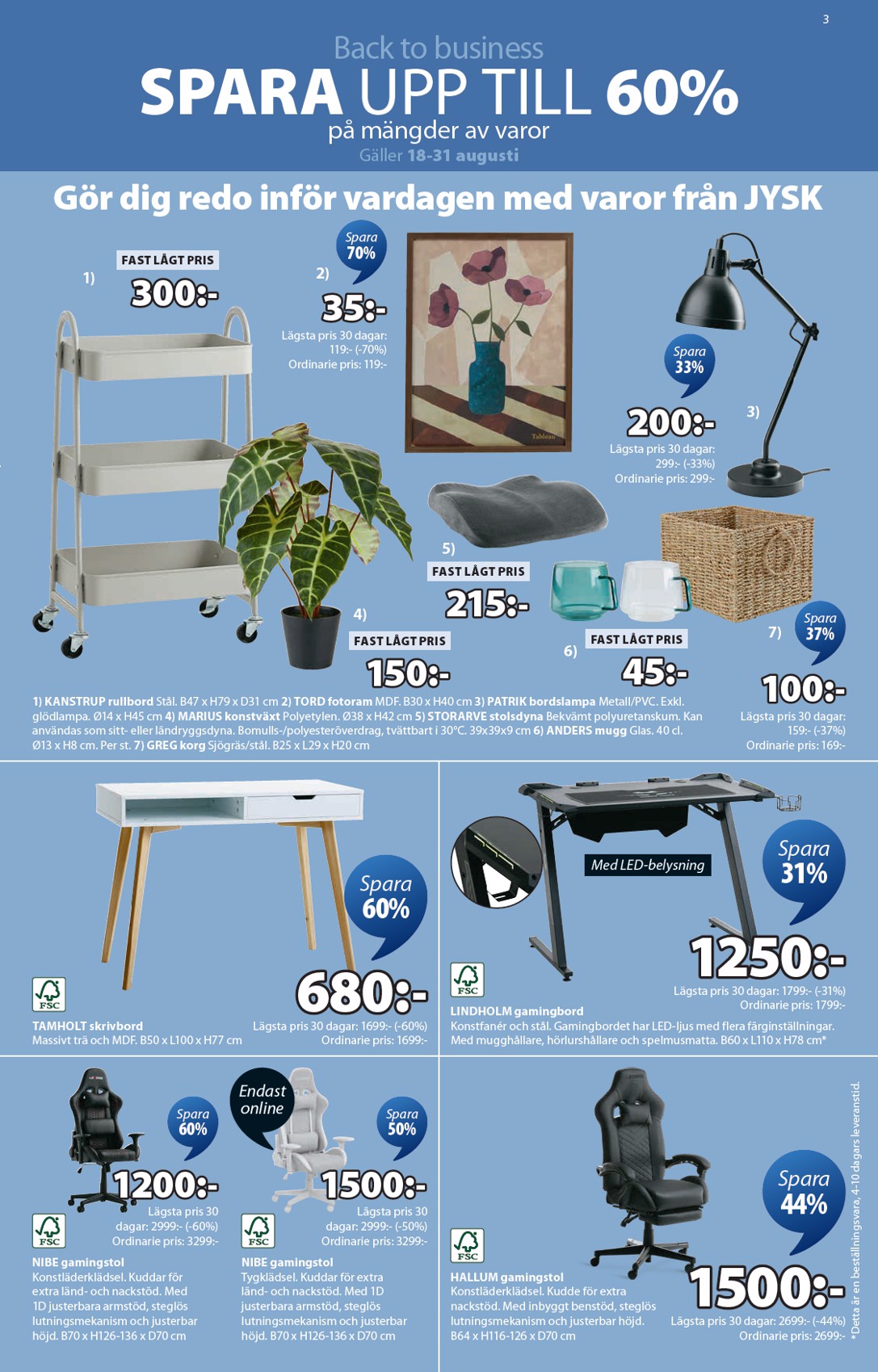 jysk - JYSK-reklambladet giltigt från 18/08 - 31/08 - page: 3