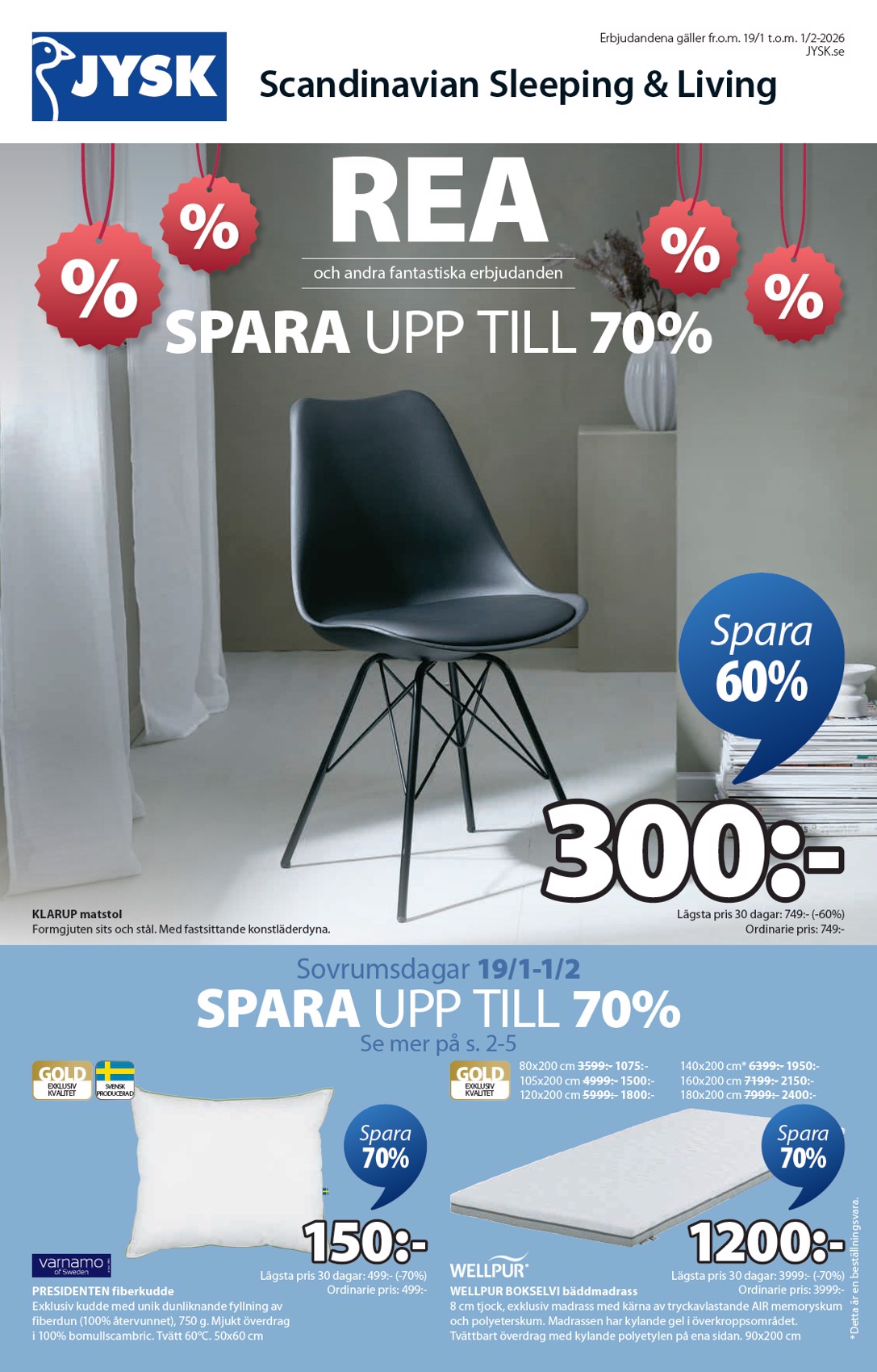 jysk - JYSK-reklambladet giltigt från 19/01 - 01/02 - page: 1