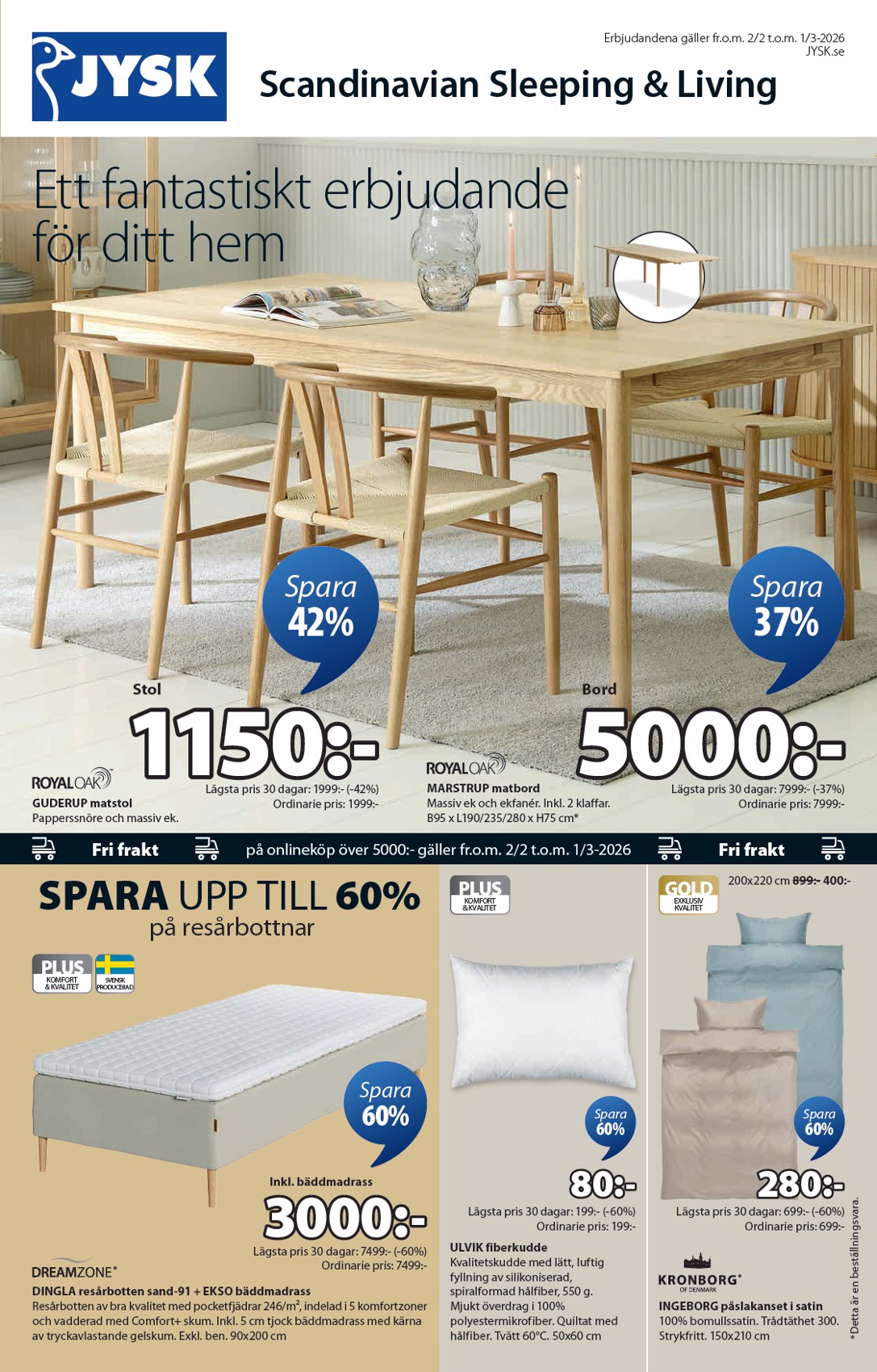 jysk - JYSK-reklambladet giltigt från 02/02/2026 - 01/03/2026 - page: 1