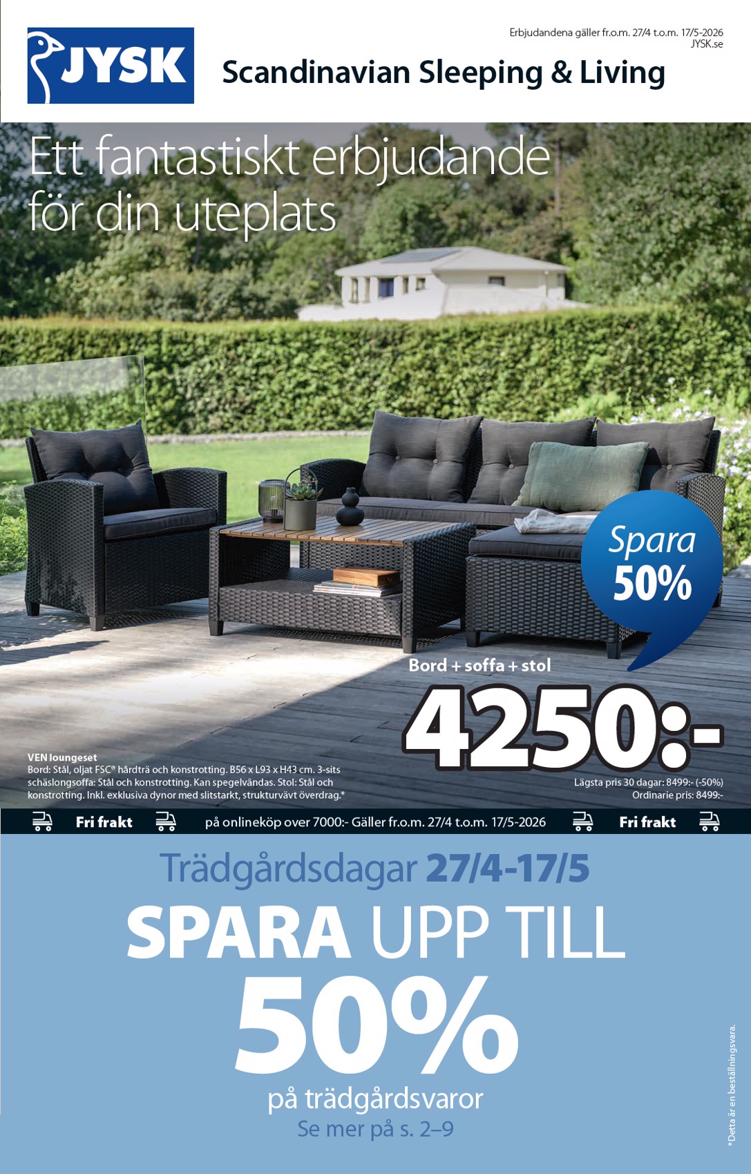 jysk - Aktuellt JYSK reklamblad giltigt från måndag 27/04/2026 till söndag 17/05/2026