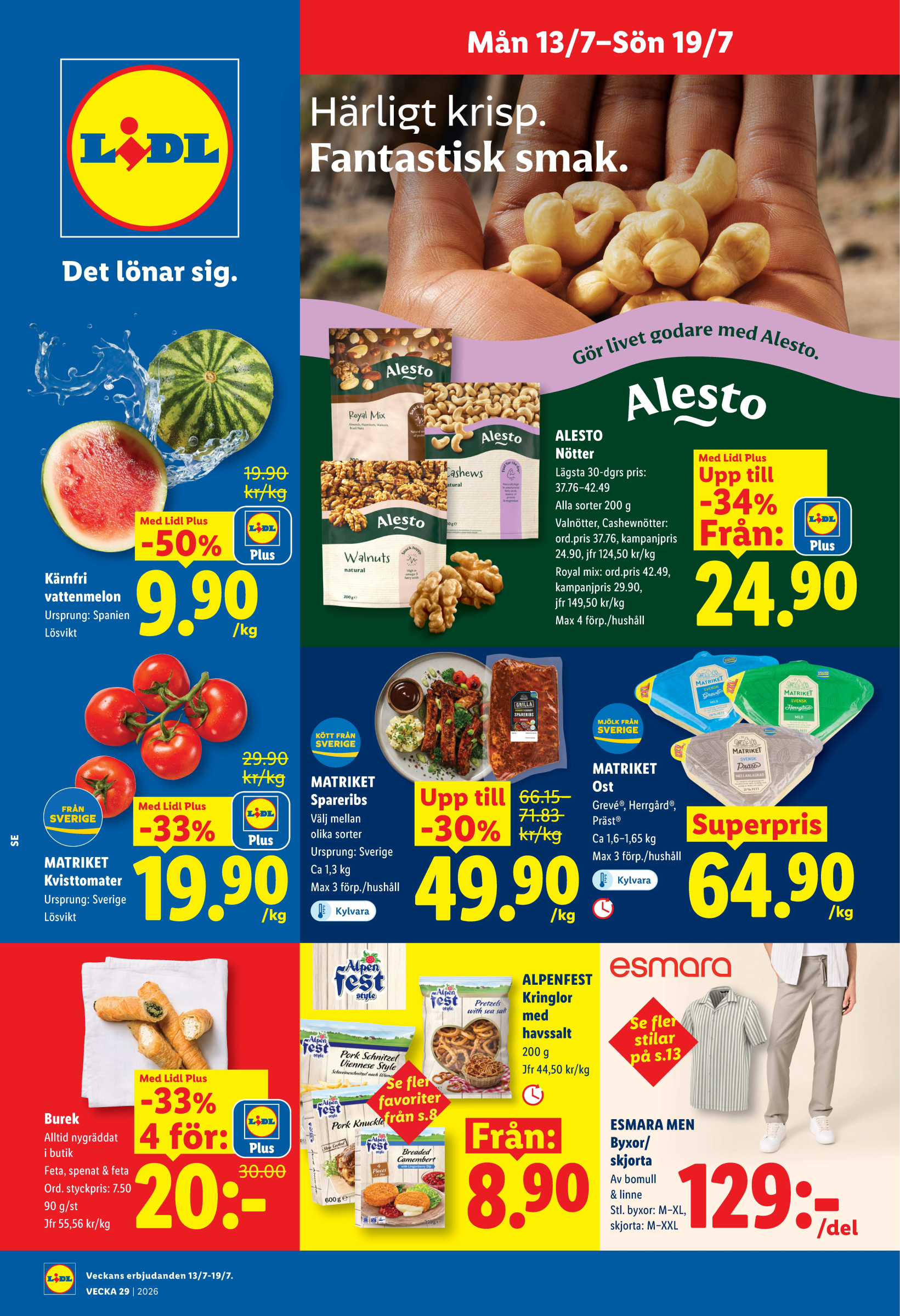lidl - Aktuellt Lidl reklamblad från måndag, 13/07/2026 till söndag, 19/07/2026 - page: 1