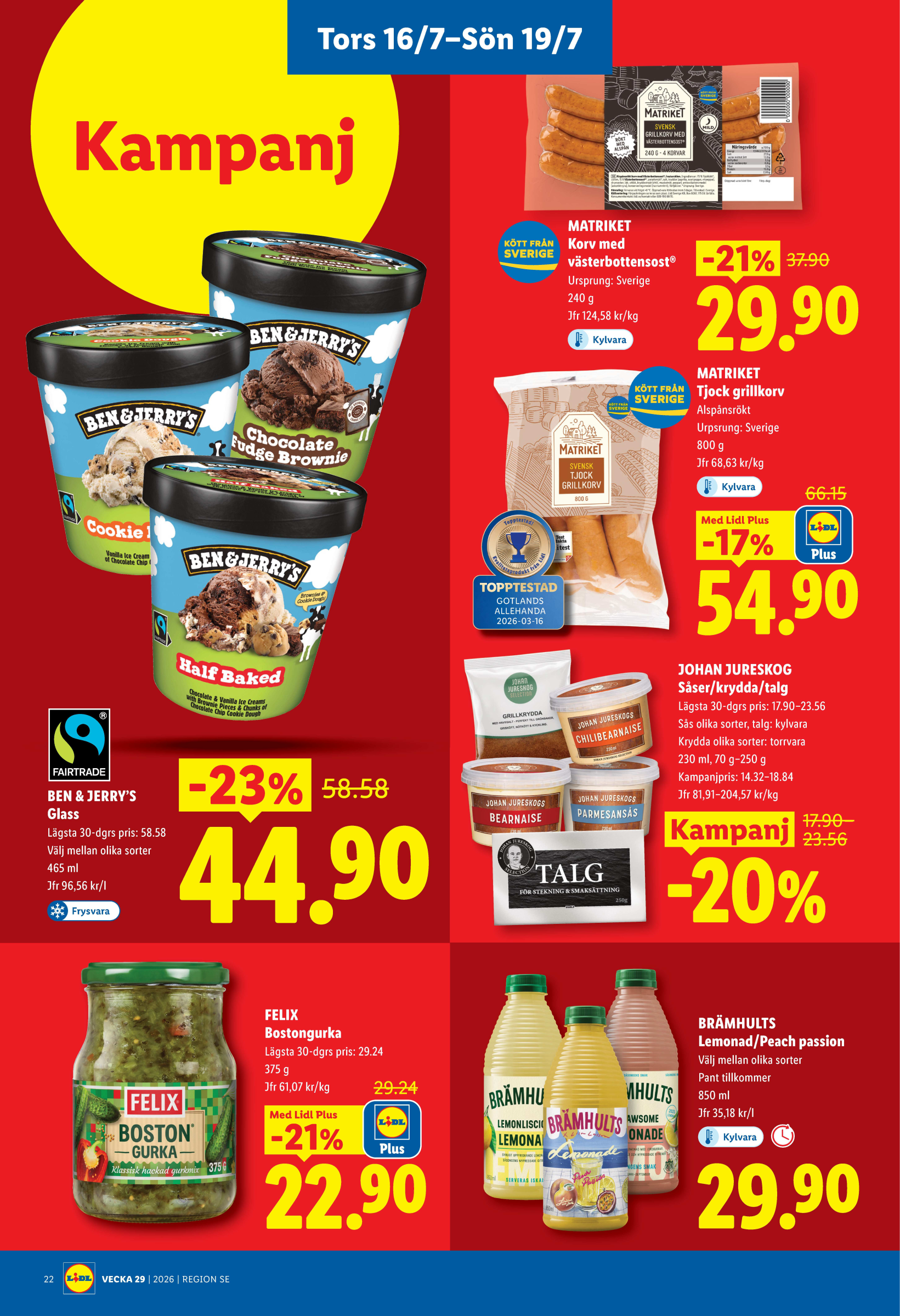 lidl - Aktuellt Lidl reklamblad från måndag, 13/07/2026 till söndag, 19/07/2026 - page: 29