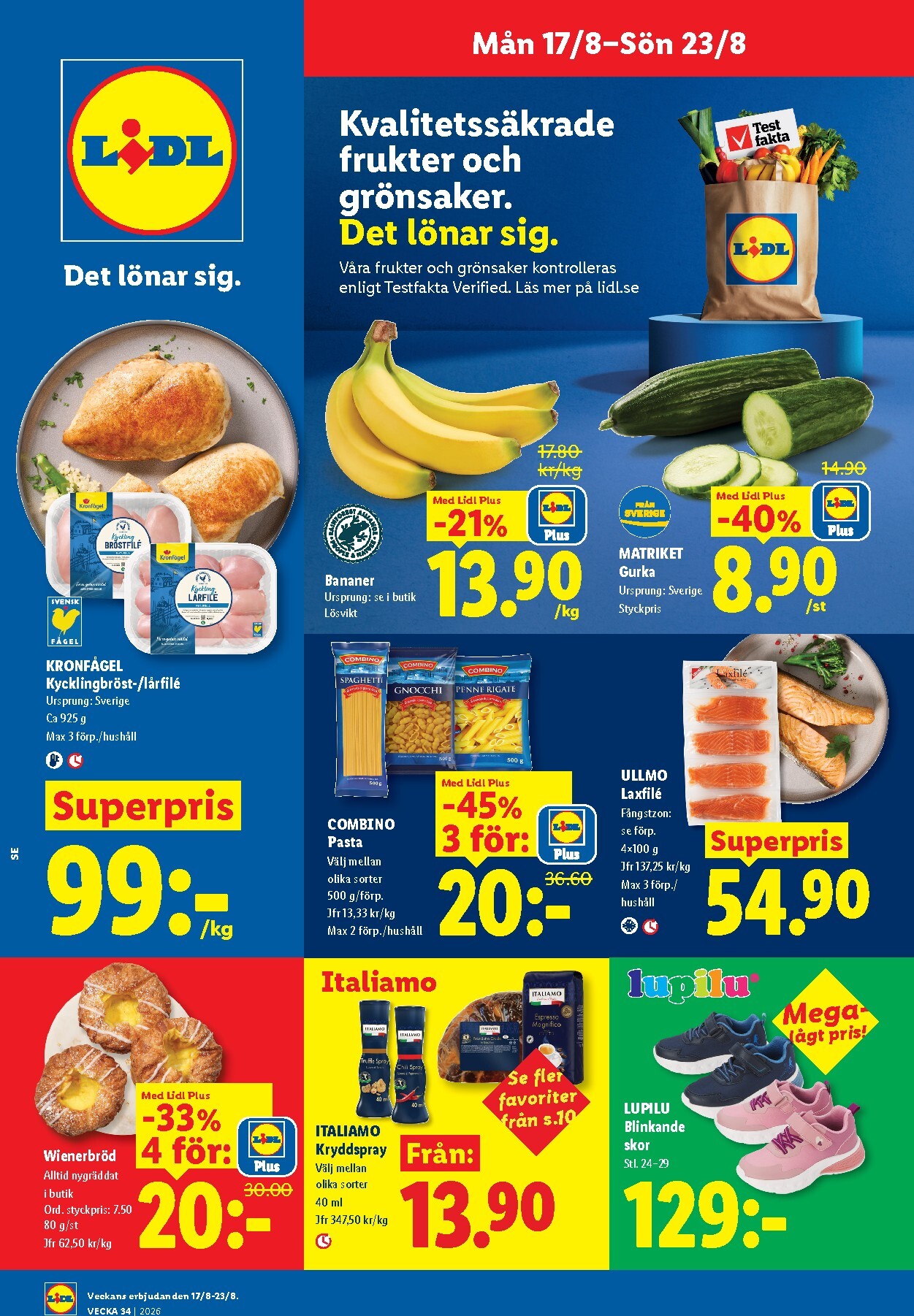 lidl - Aktuellt Lidl reklamblad från måndag, 17/08/2026 till söndag, 23/08/2026 - page: 1