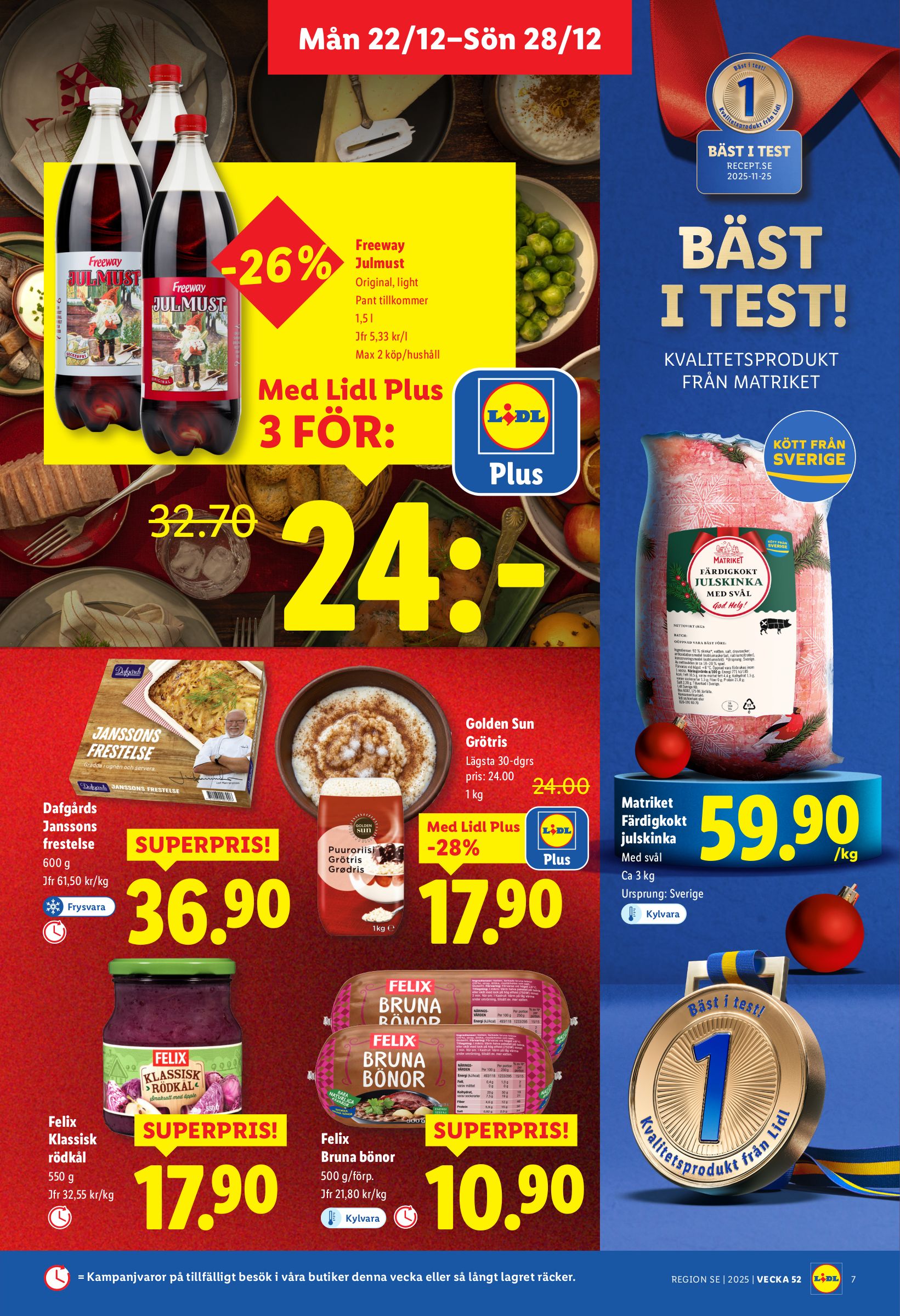 lidl - Lidl-reklambladet giltigt från 22/12 - 28/12 - page: 7