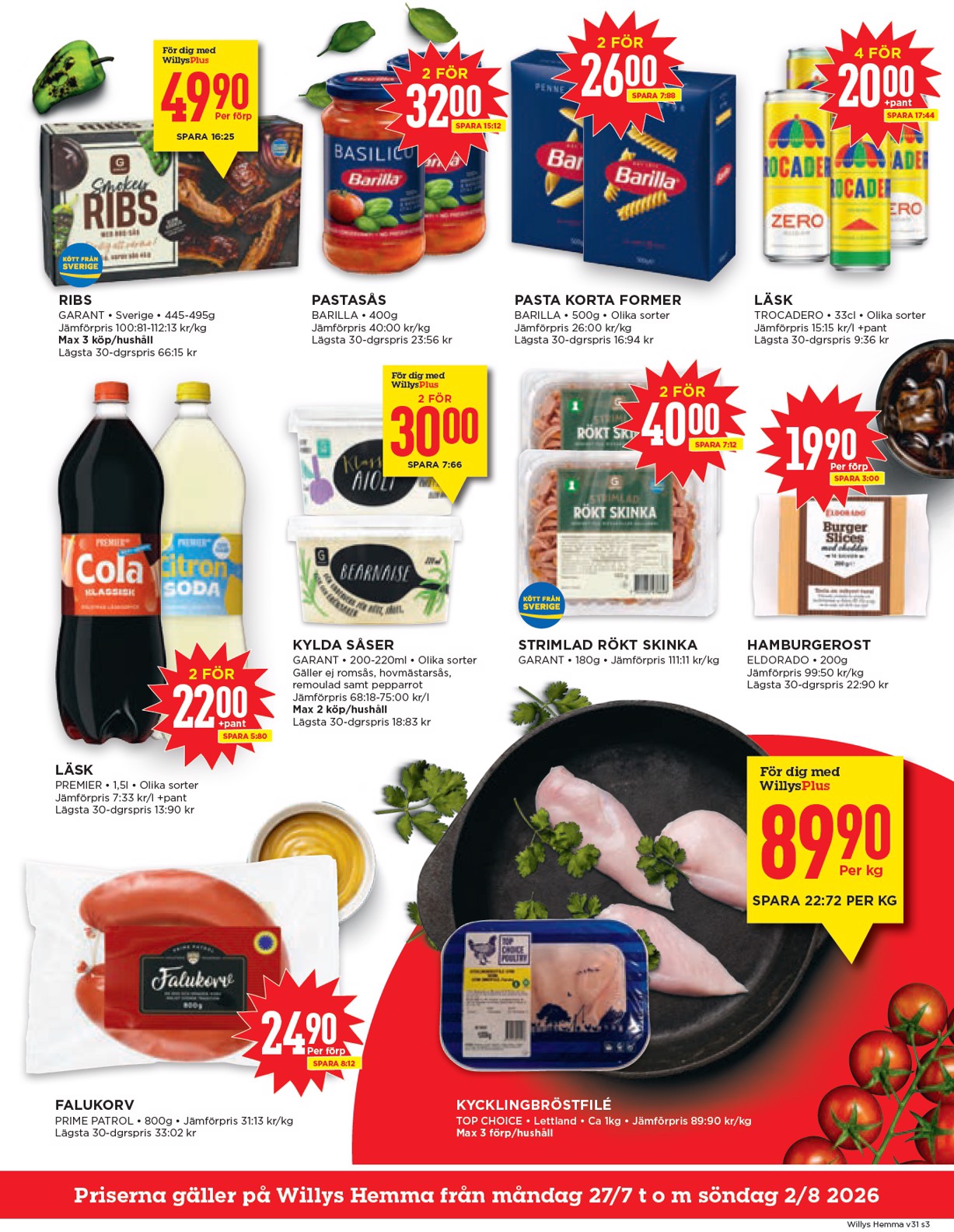 willy-s - Aktuellt Willy's reklamblad från måndag, 27/07/2026 till söndag, 02/08/2026 - page: 3