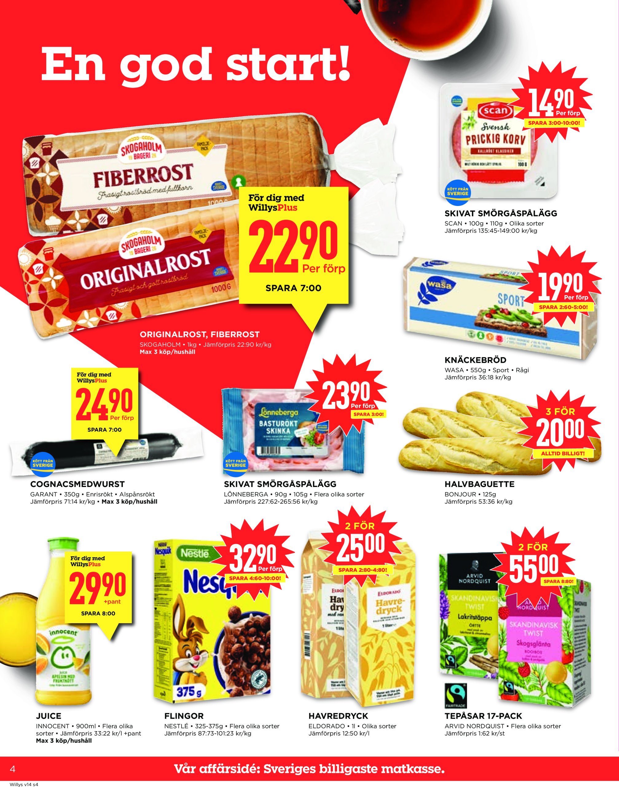 willy-s - Willy's-reklambladet giltigt från 31/03 - 06/04 - page: 4