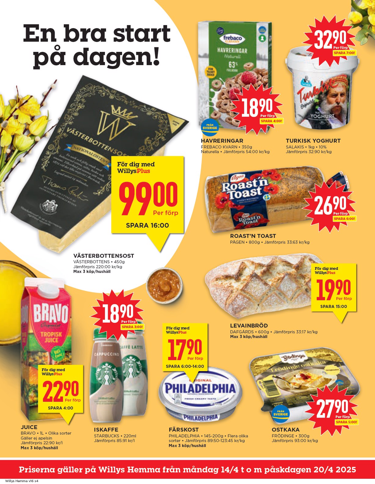 willy-s - Willy's - Hemma-reklambladet giltigt från 14/04 - 20/04 - page: 4