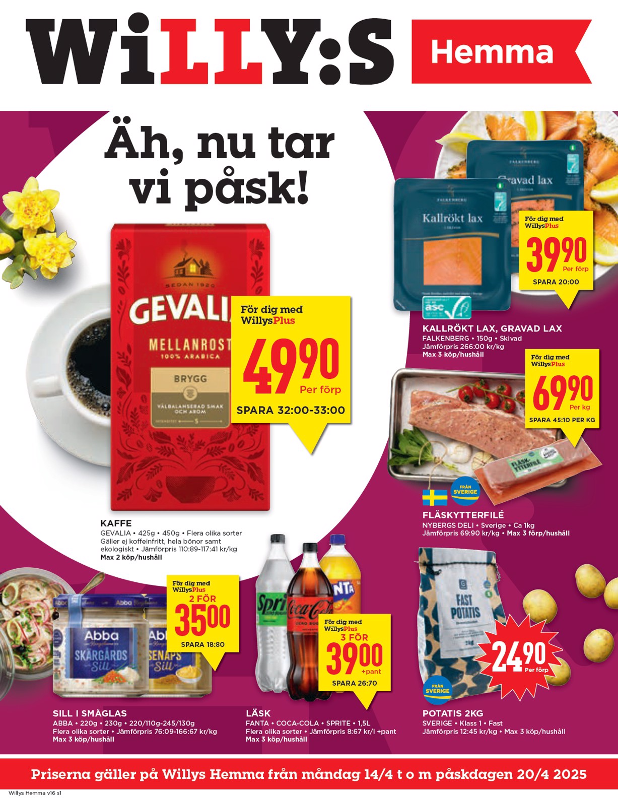 willy-s - Willy's - Hemma-reklambladet giltigt från 14/04 - 20/04