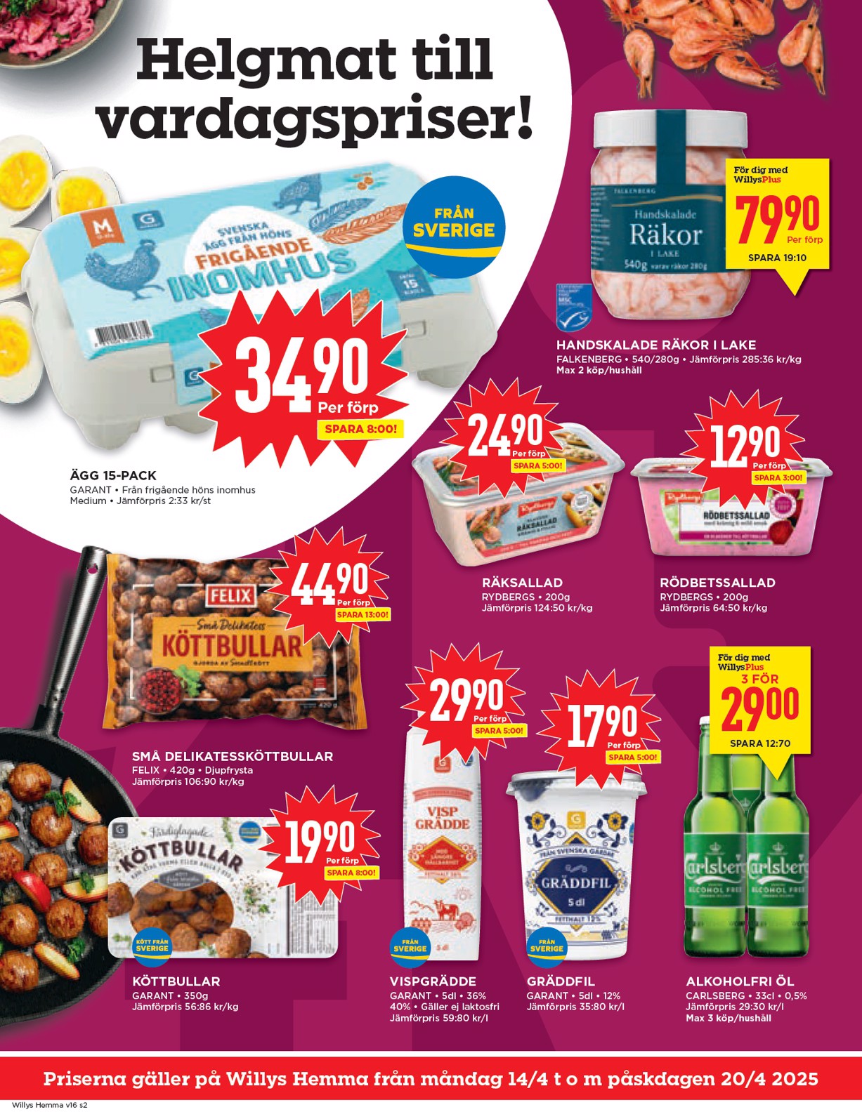 willy-s - Willy's - Hemma-reklambladet giltigt från 14/04 - 20/04 - page: 2