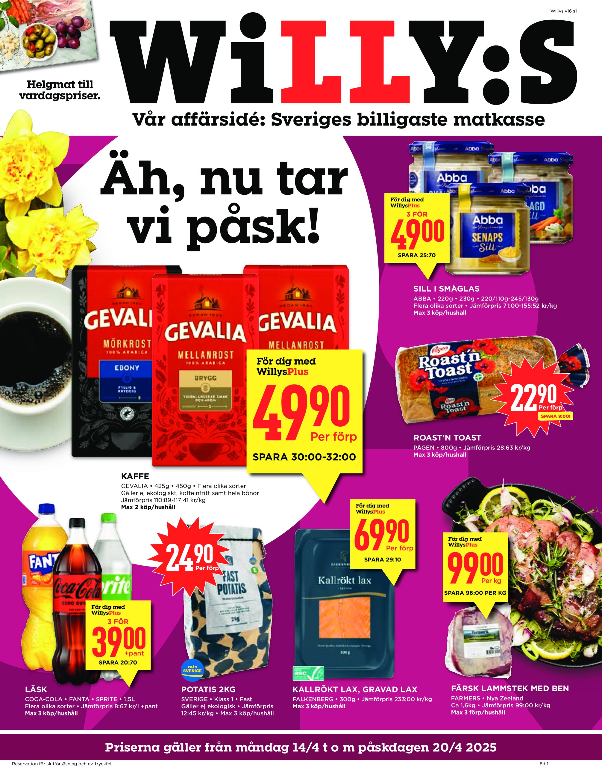 willy-s - Willy's-reklambladet giltigt från 14/04 - 20/04