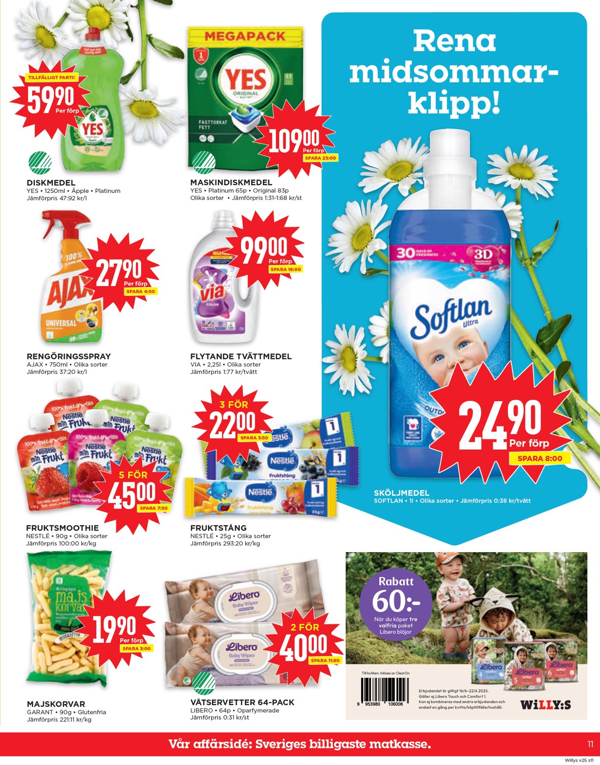 willy-s - Willy's-reklambladet giltigt från 16/06 - 22/06 - page: 11