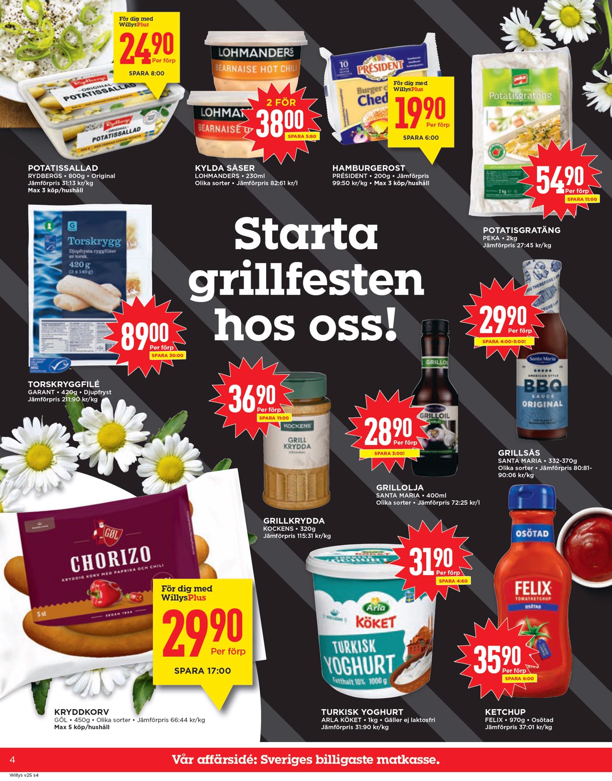 willy-s - Willy's-reklambladet giltigt från 16/06 - 22/06 - page: 4