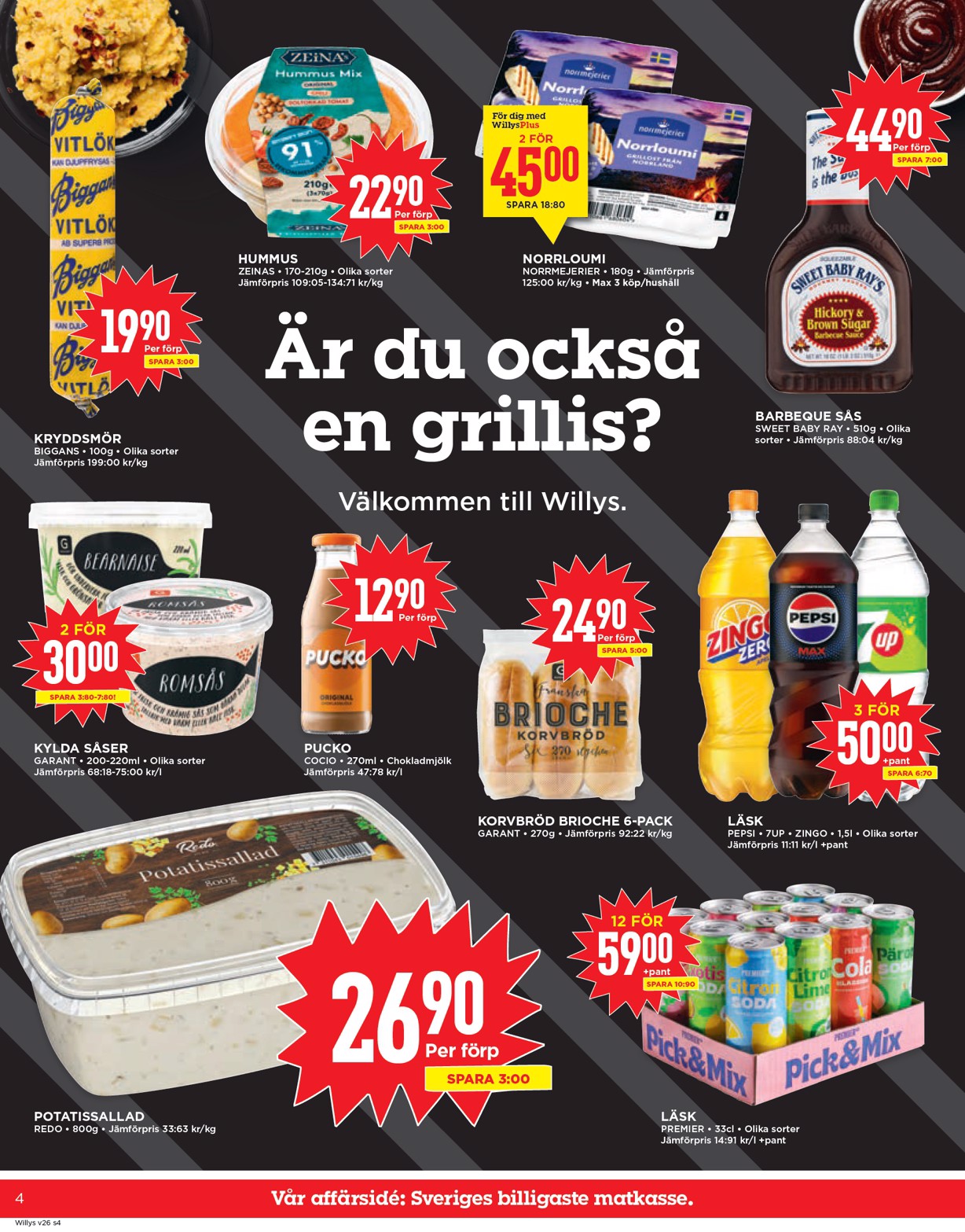 willy-s - Willy's-reklambladet giltigt från 23/06 - 29/06 - page: 4