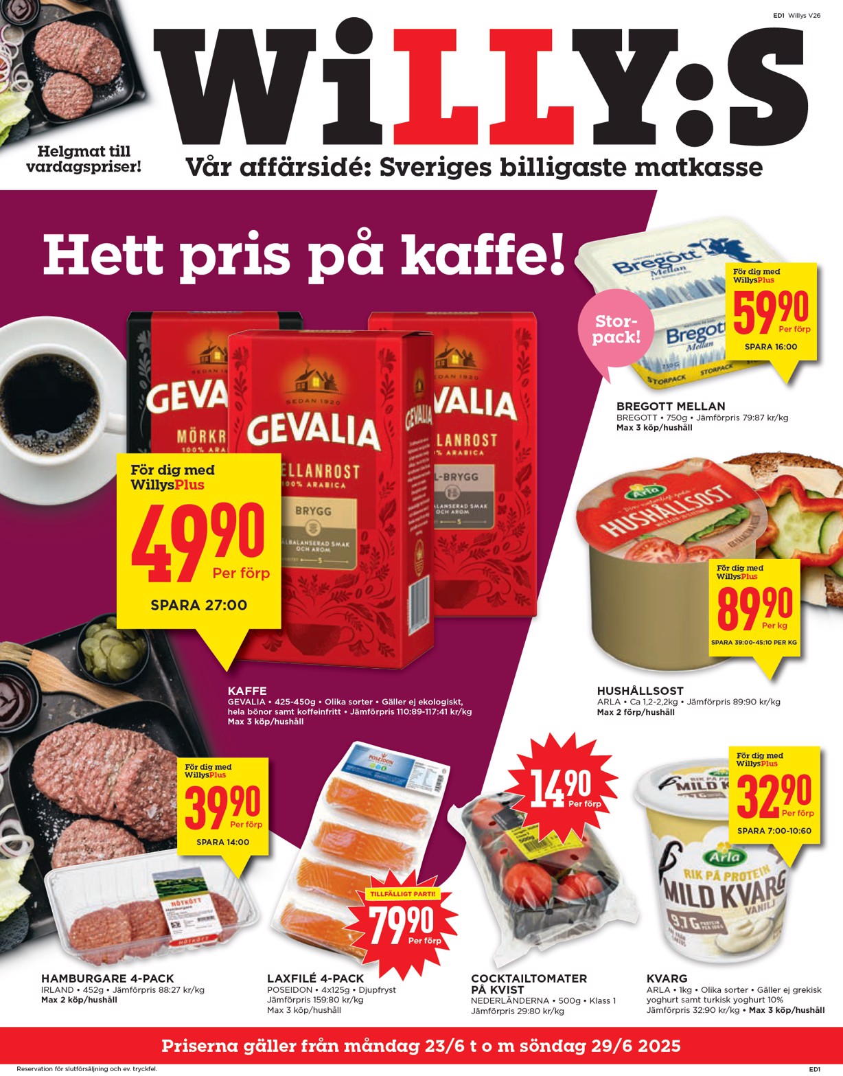 willy-s - Willy's-reklambladet giltigt från 23/06 - 29/06