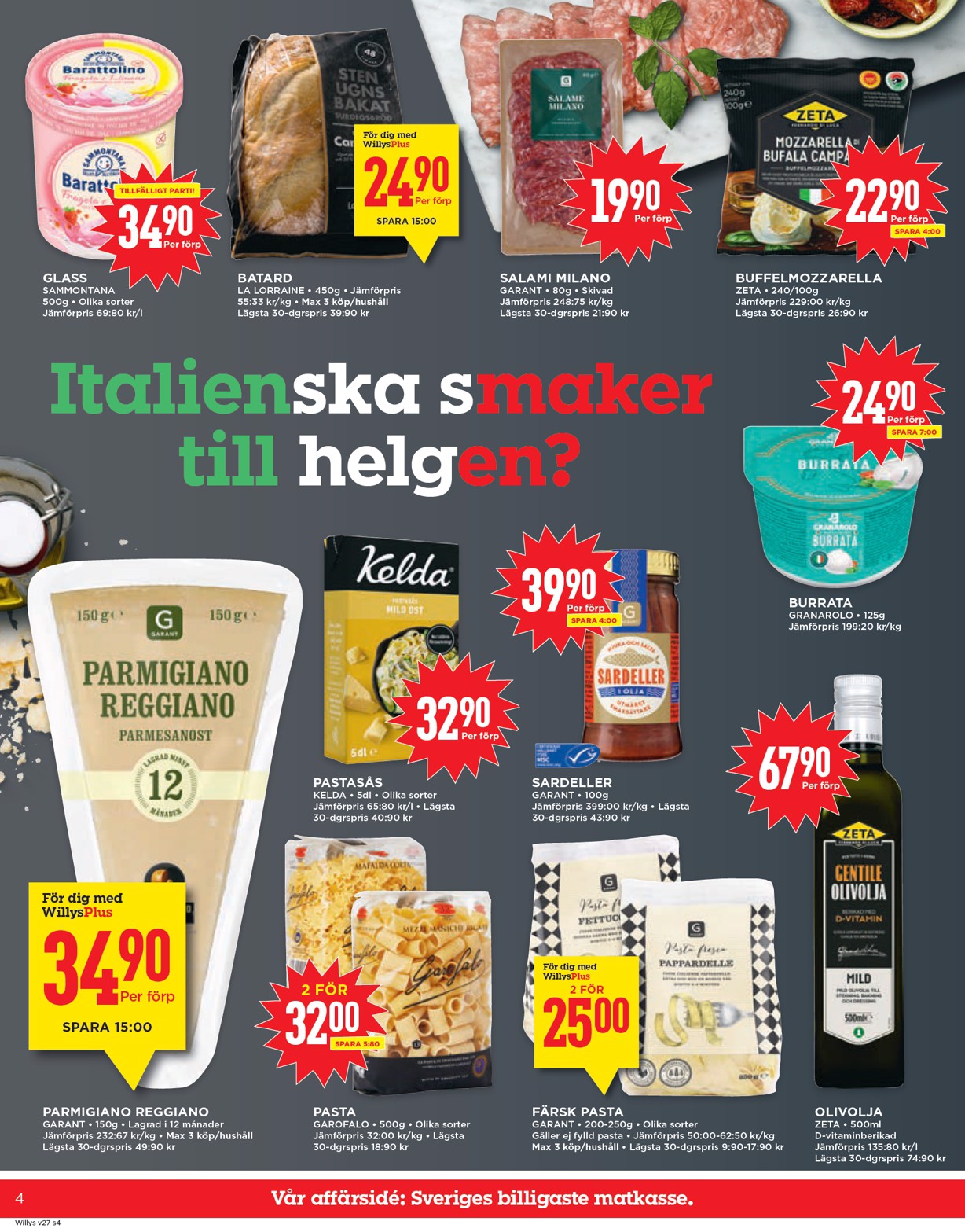 willy-s - Willy's-reklambladet giltigt från 30/06 - 06/07 - page: 4