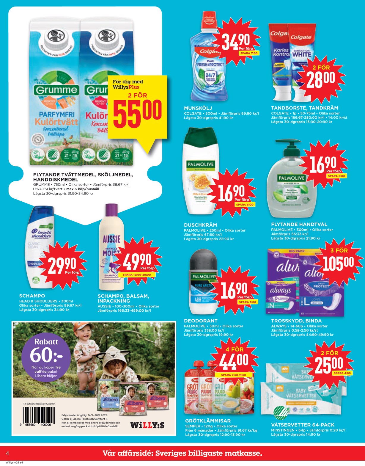 willy-s - Willy's-reklambladet giltigt från 14/07 - 20/07 - page: 4