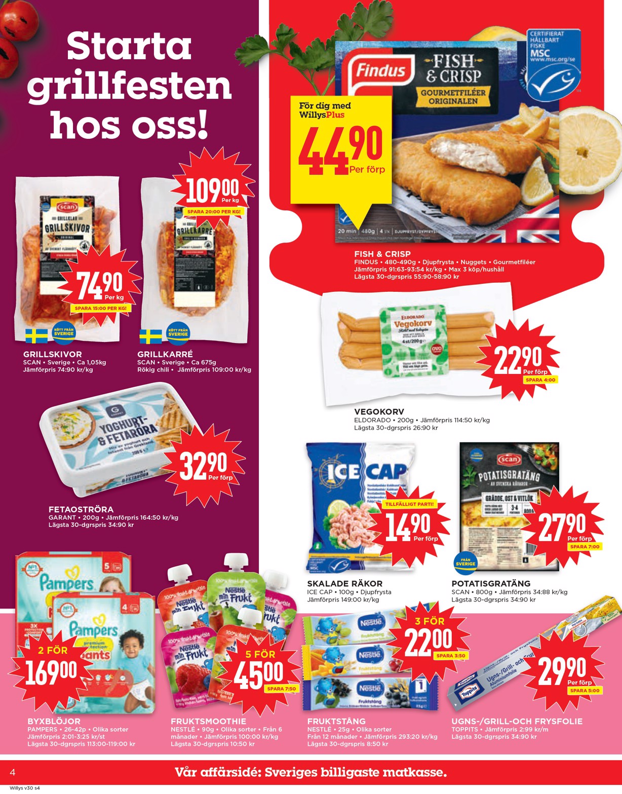 willy-s - Willy's-reklambladet giltigt från 21/07 - 27/07 - page: 4