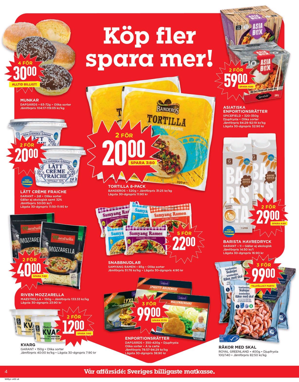 willy-s - Willy's-reklambladet giltigt från 01/12 - 07/12 - page: 4