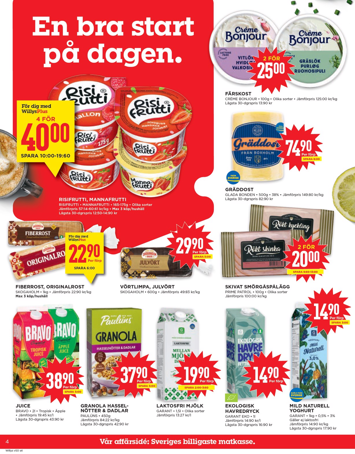 willy-s - Willy's-reklambladet giltigt från 08/12 - 14/12 - page: 4