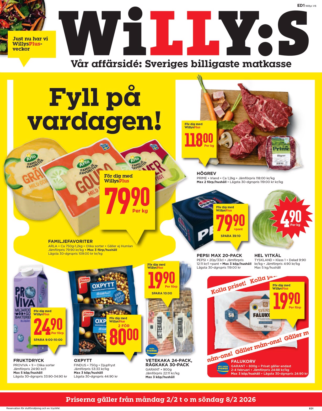 willy-s - Willy's-reklambladet giltigt från 02/02/2026 - 08/02/2026 - page: 1