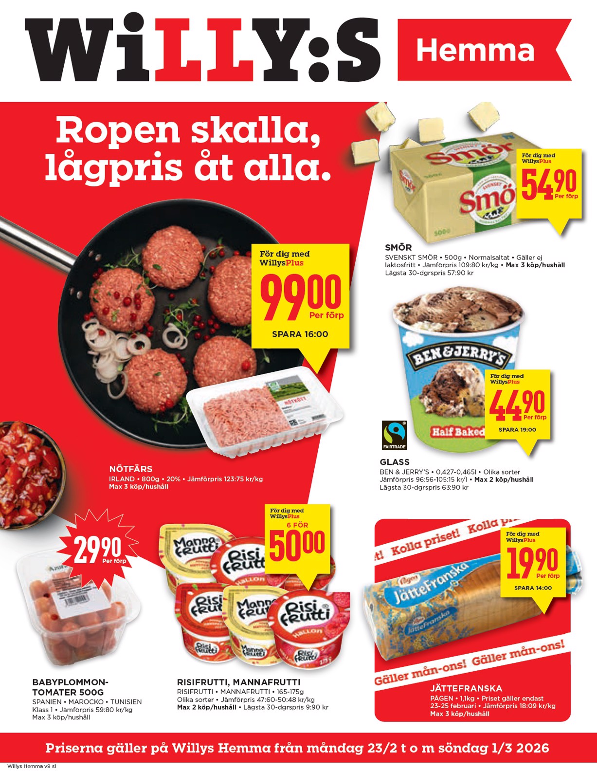 willy-s - Willy's - Hemma-reklambladet giltigt från 23/02/2026 - 01/03/2026