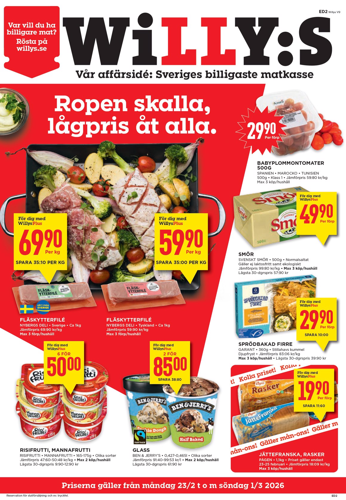 willy-s - Willy's-reklambladet giltigt från 23/02/2026 - 01/03/2026