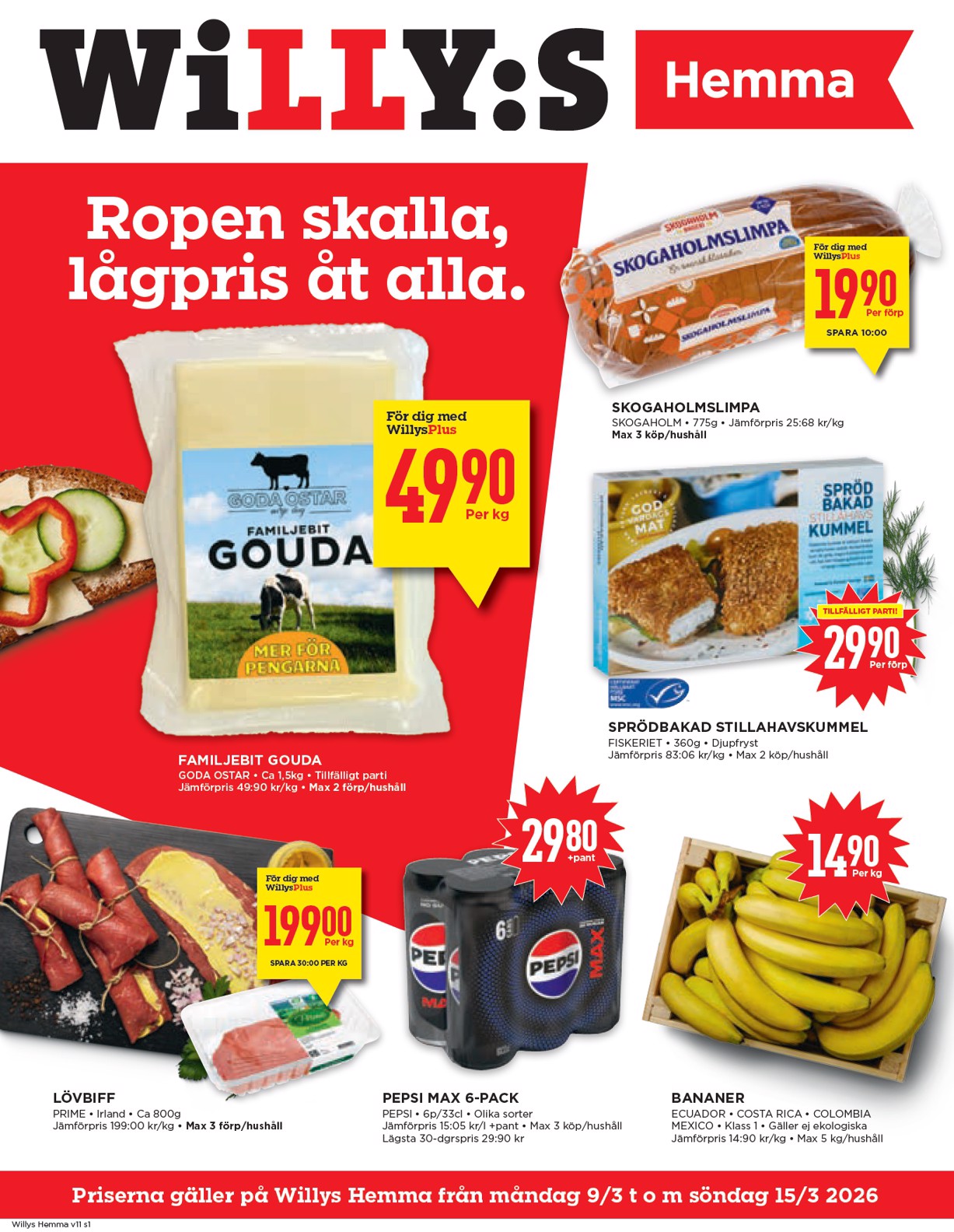 willy-s - Willy's - Hemma-reklambladet giltigt från 09/03/2026 - 15/03/2026