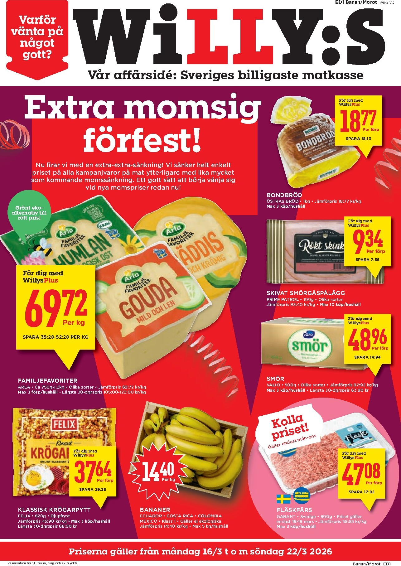 willy-s - Willy's-reklambladet giltigt från 16/03/2026 - 22/03/2026 - page: 1