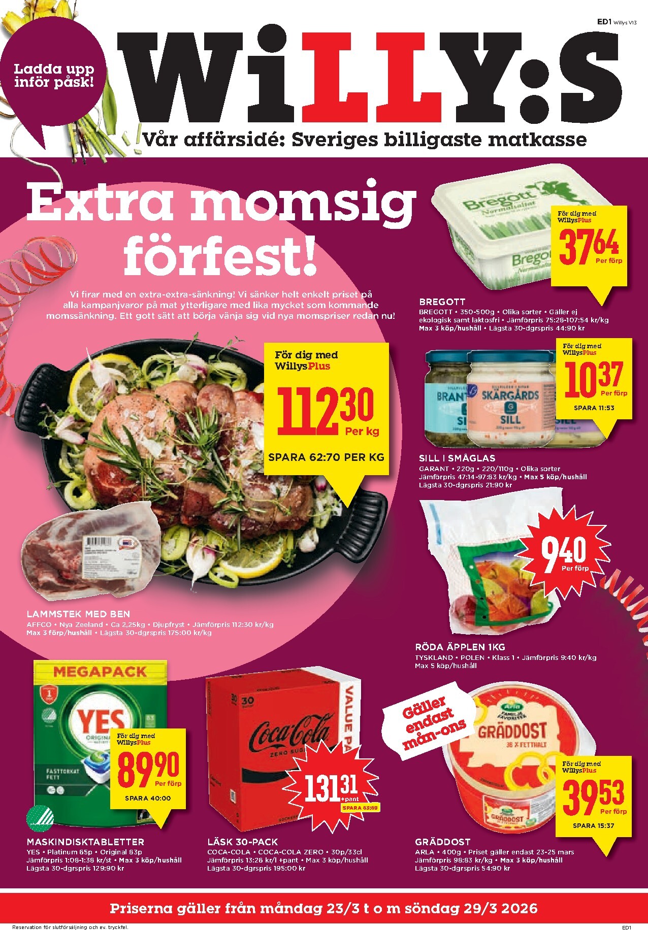 willy-s - Willy's-reklambladet giltigt från 23/03/2026 - 29/03/2026