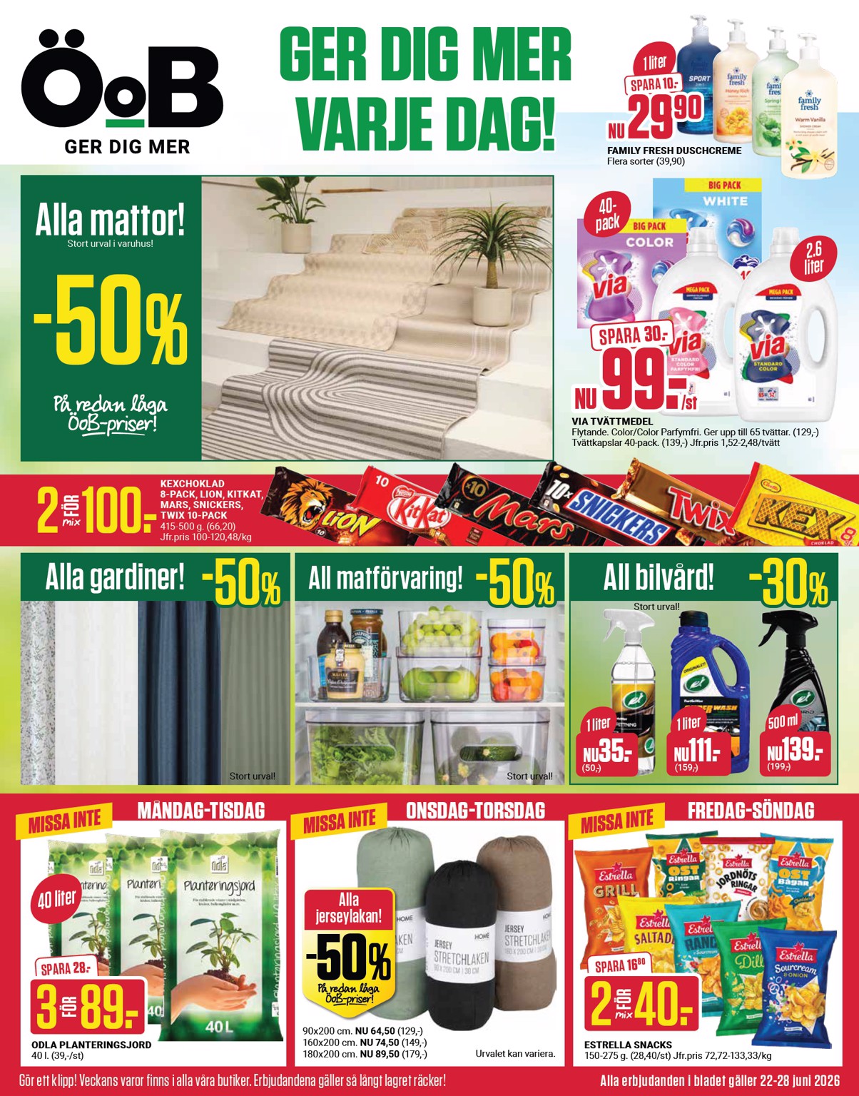 oob - Nytt ÖoB reklamblad från måndag, 22/06/2026 till söndag, 28/06/2026
