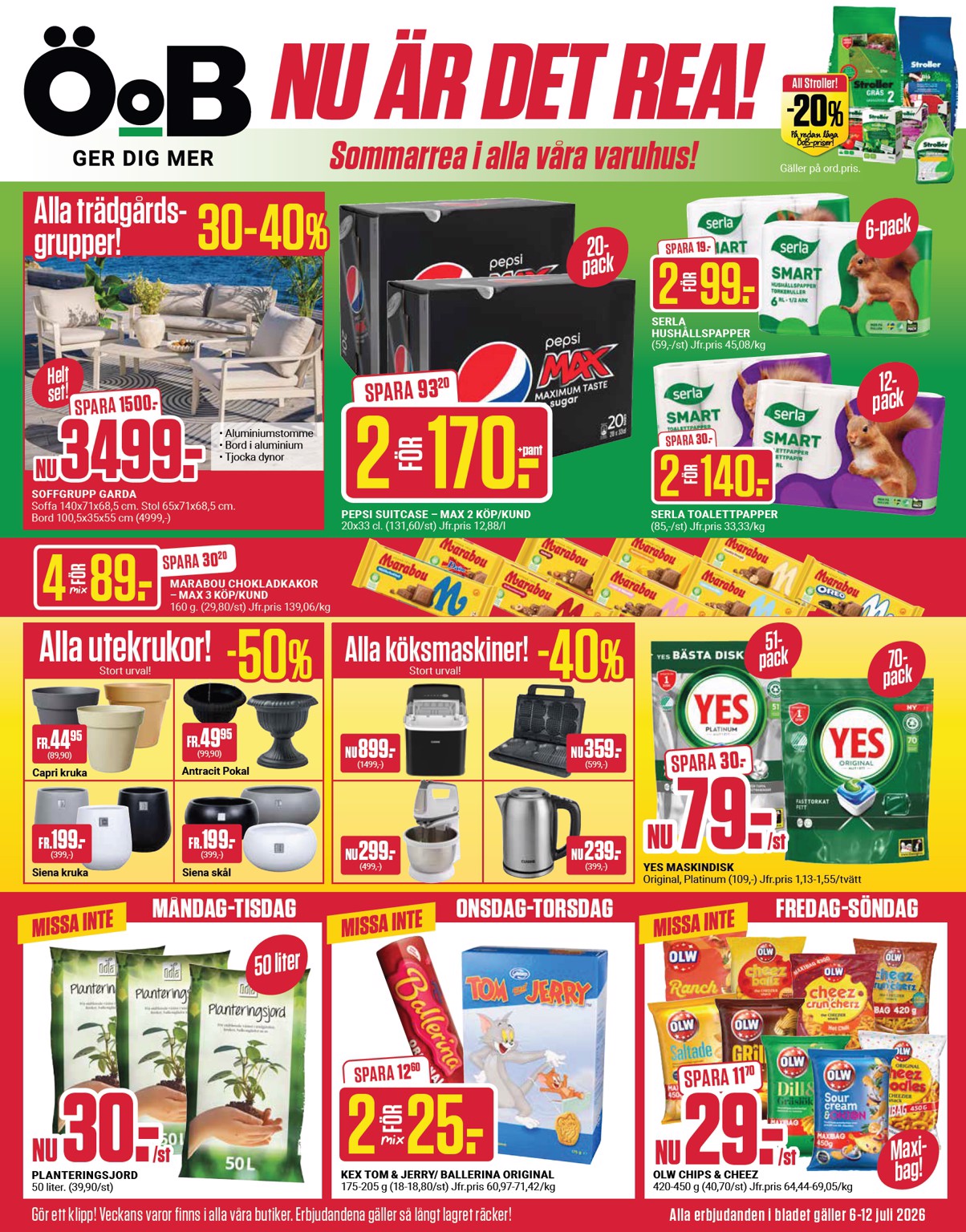 oob - Nytt ÖoB reklamblad från måndag, 06/07/2026 till söndag, 12/07/2026