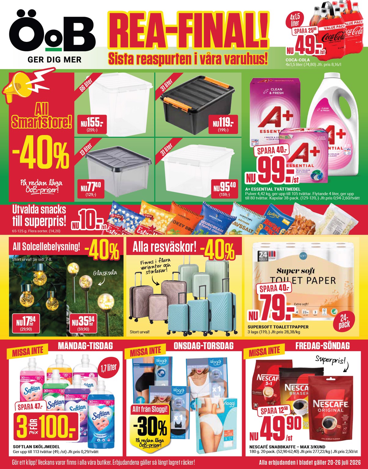 oob - Nytt ÖoB reklamblad från måndag, 20/07/2026 till söndag, 26/07/2026