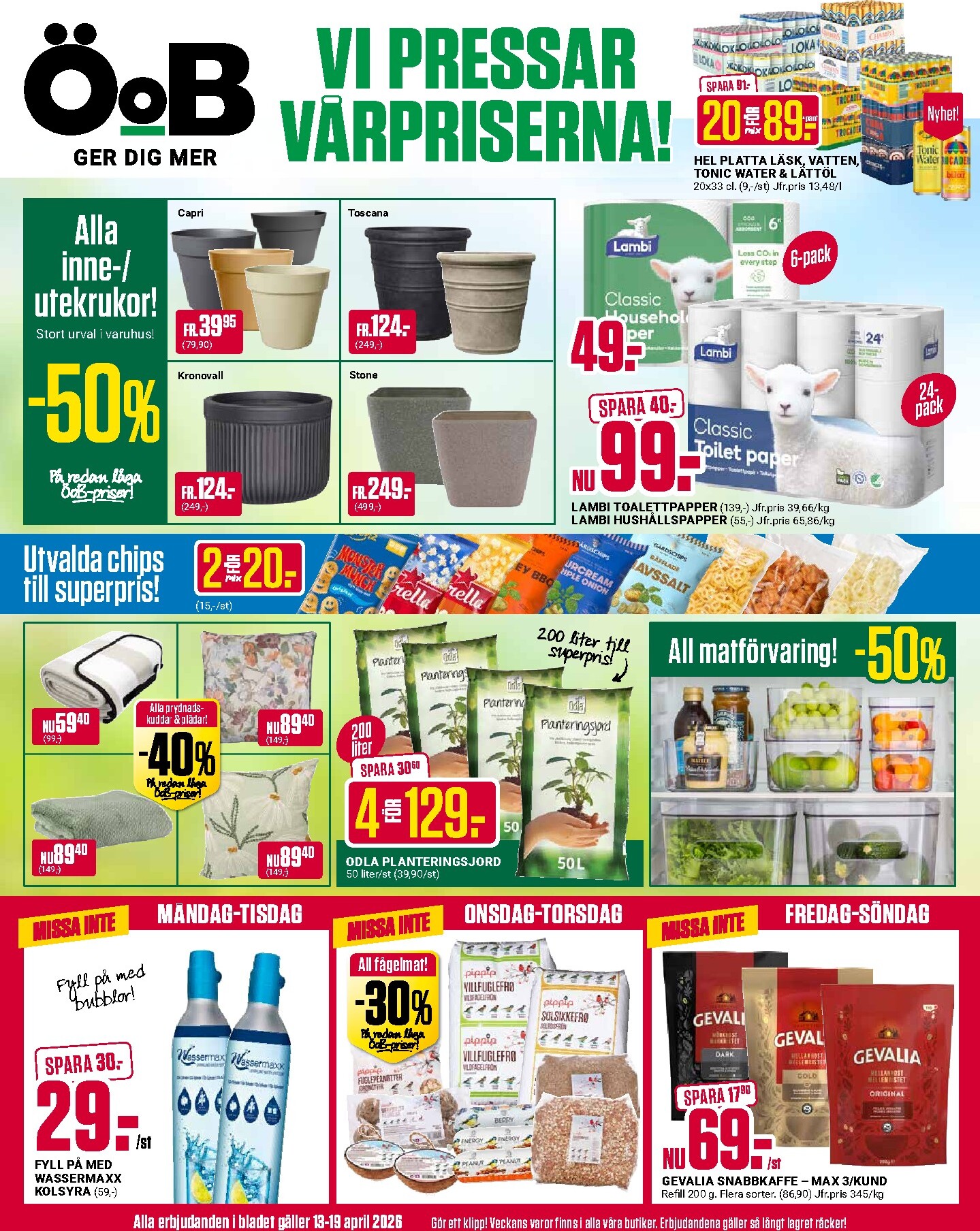 oob - ÖoB reklamblad för nästa vecka från måndag 13/04/2026 till söndag 19/04/2026