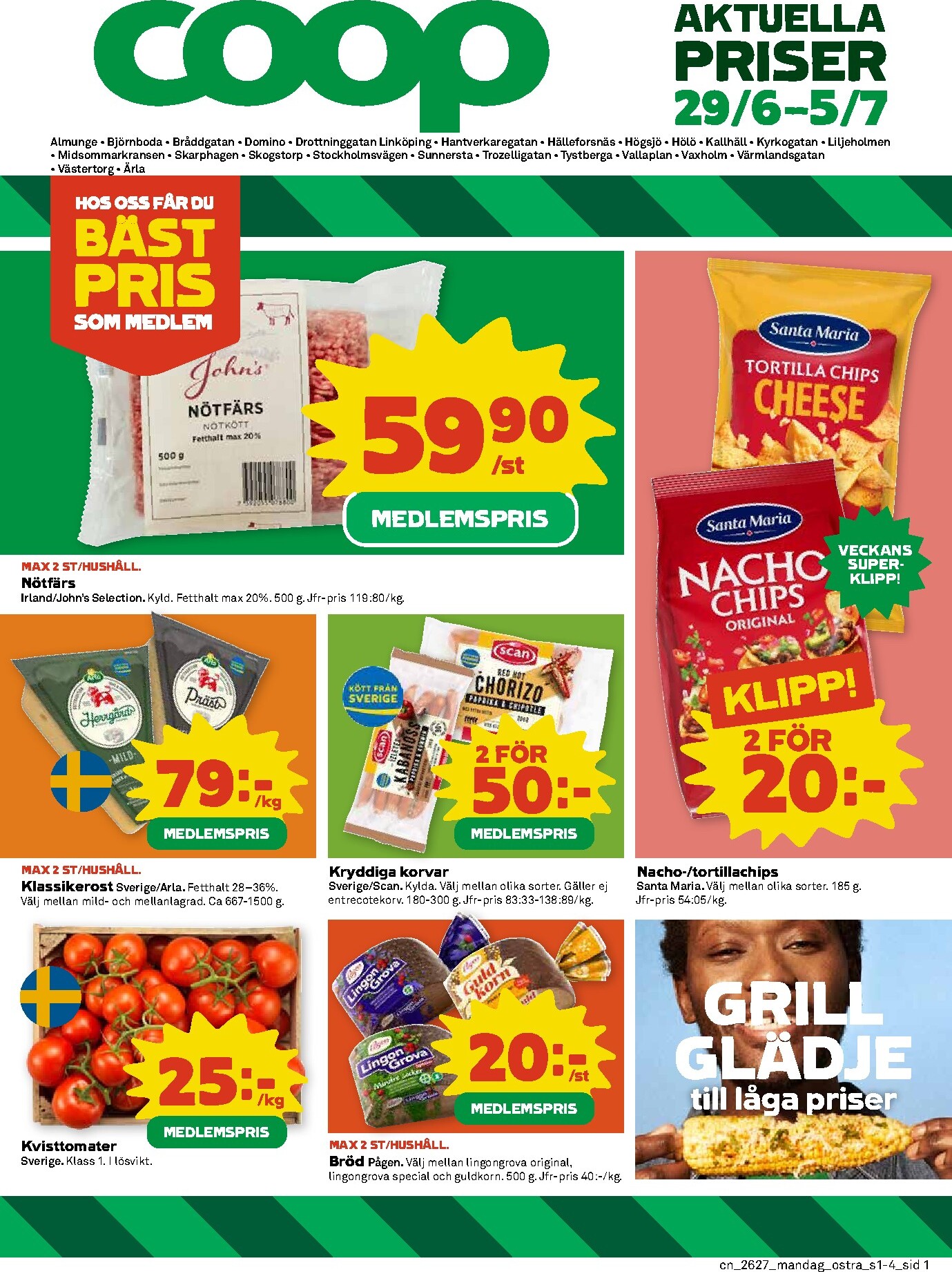 coop - Nytt Coop reklamblad från måndag, 29/06/2026 till söndag, 05/07/2026