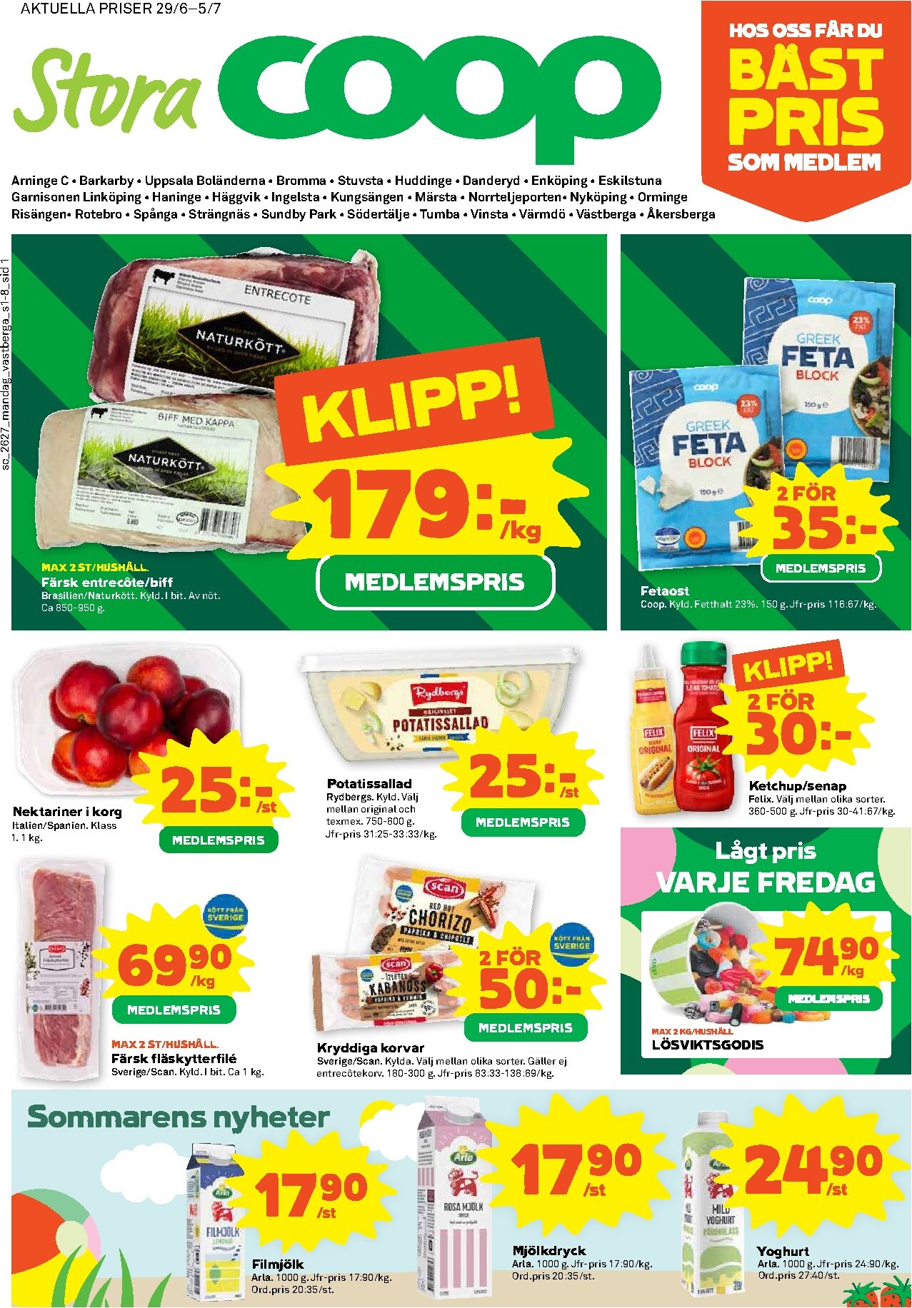 coop - Nytt Stora Coop reklamblad från måndag, 29/06/2026 till söndag, 05/07/2026