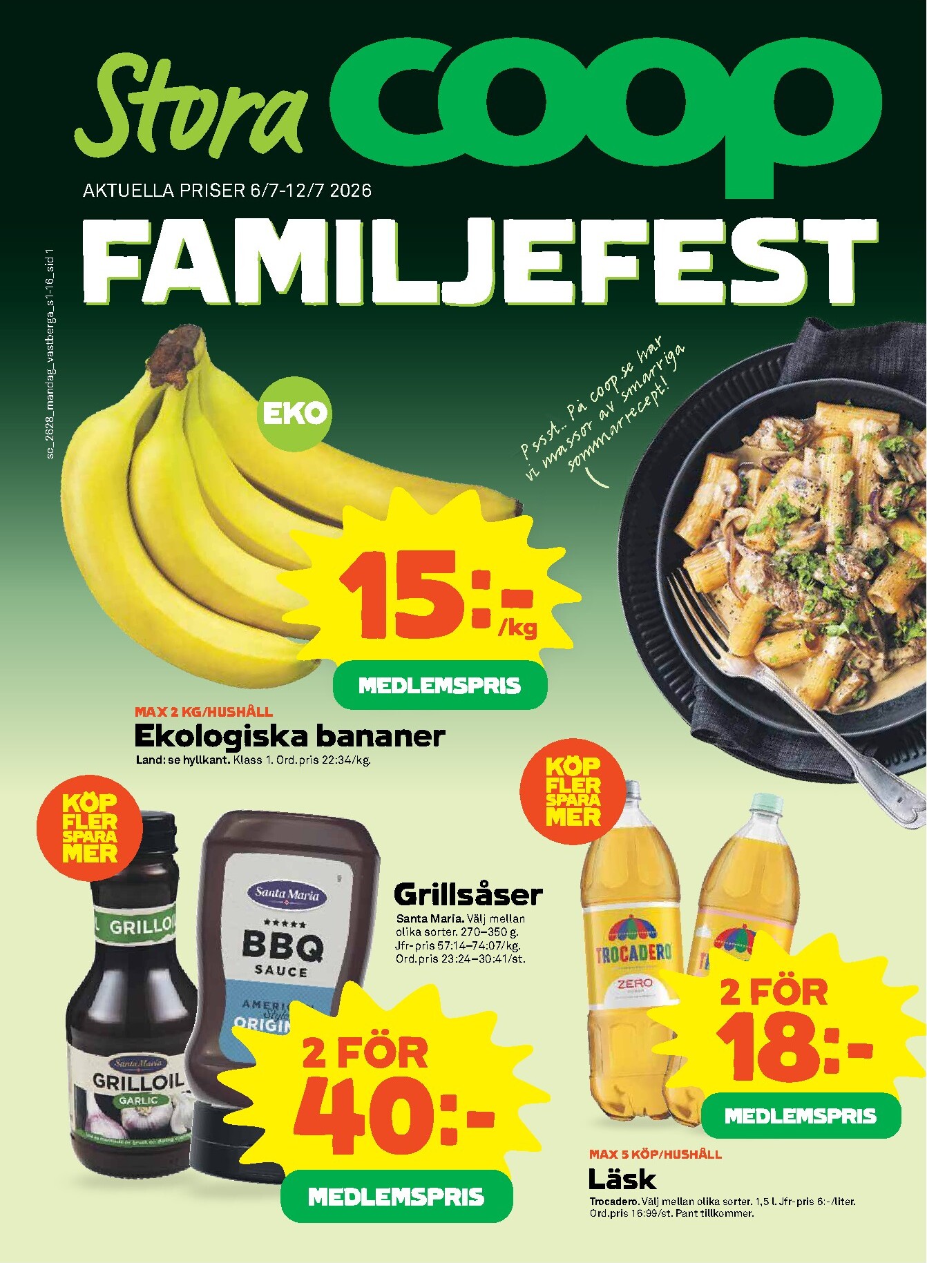 coop - Nytt Stora Coop reklamblad från måndag, 06/07/2026 till söndag, 12/07/2026