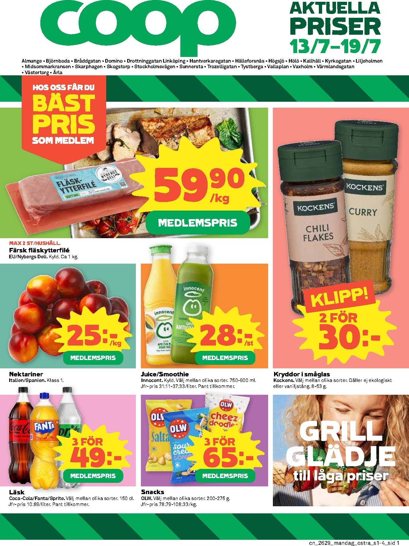 coop - Nytt Coop reklamblad från måndag, 13/07/2026 till söndag, 19/07/2026