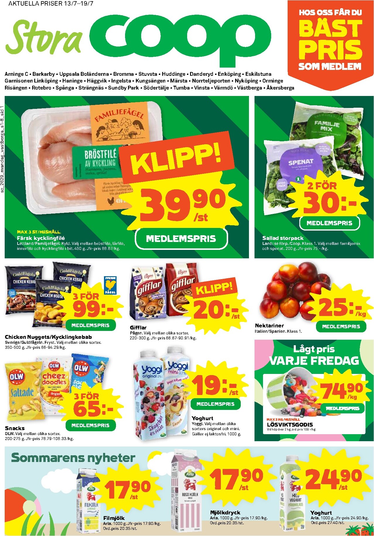 coop - Nytt Stora Coop reklamblad från måndag, 13/07/2026 till söndag, 19/07/2026