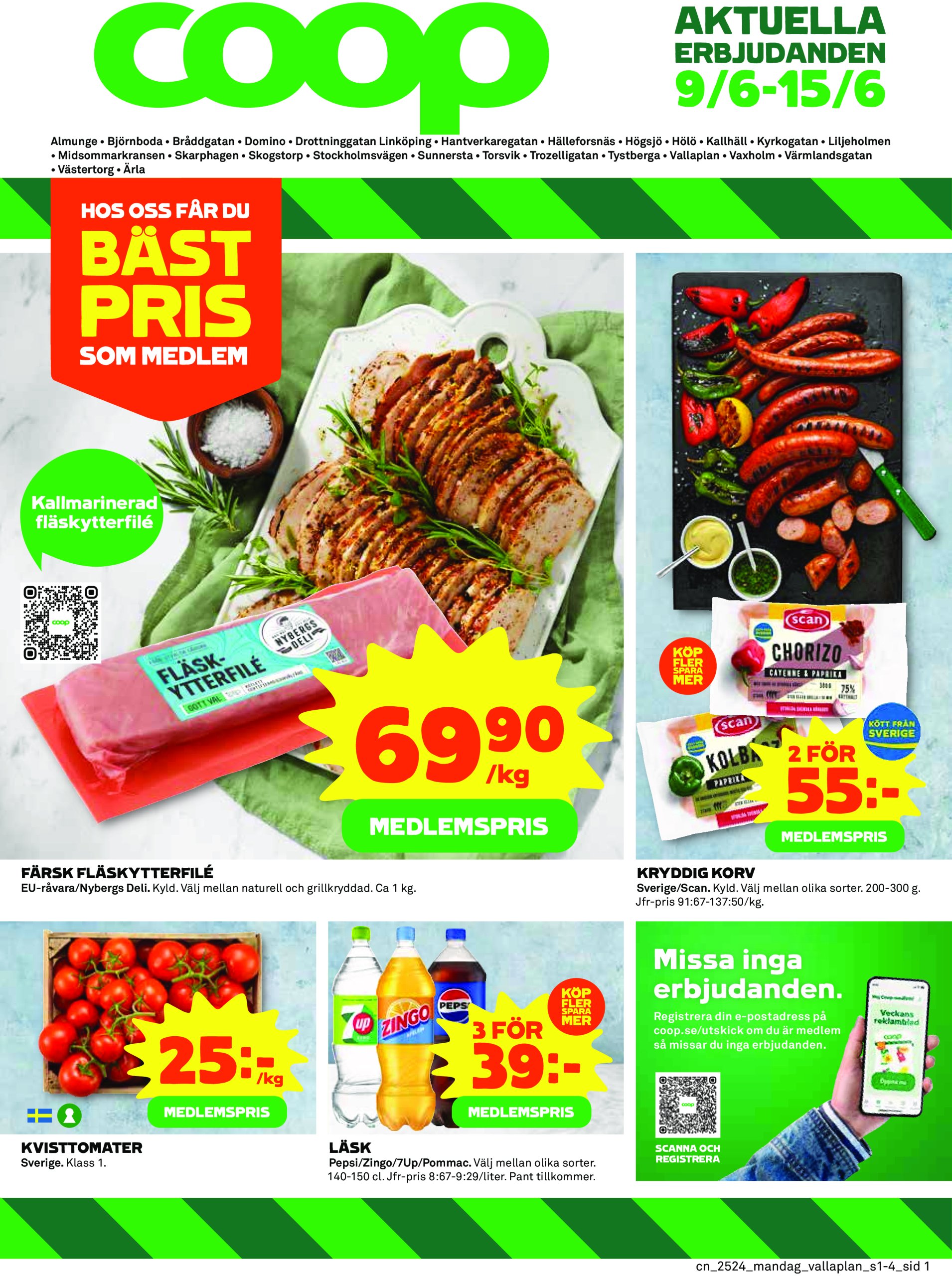 coop - Coop - Stockholmsvägen-reklambladet giltigt från 09/06 - 15/06 - page: 1