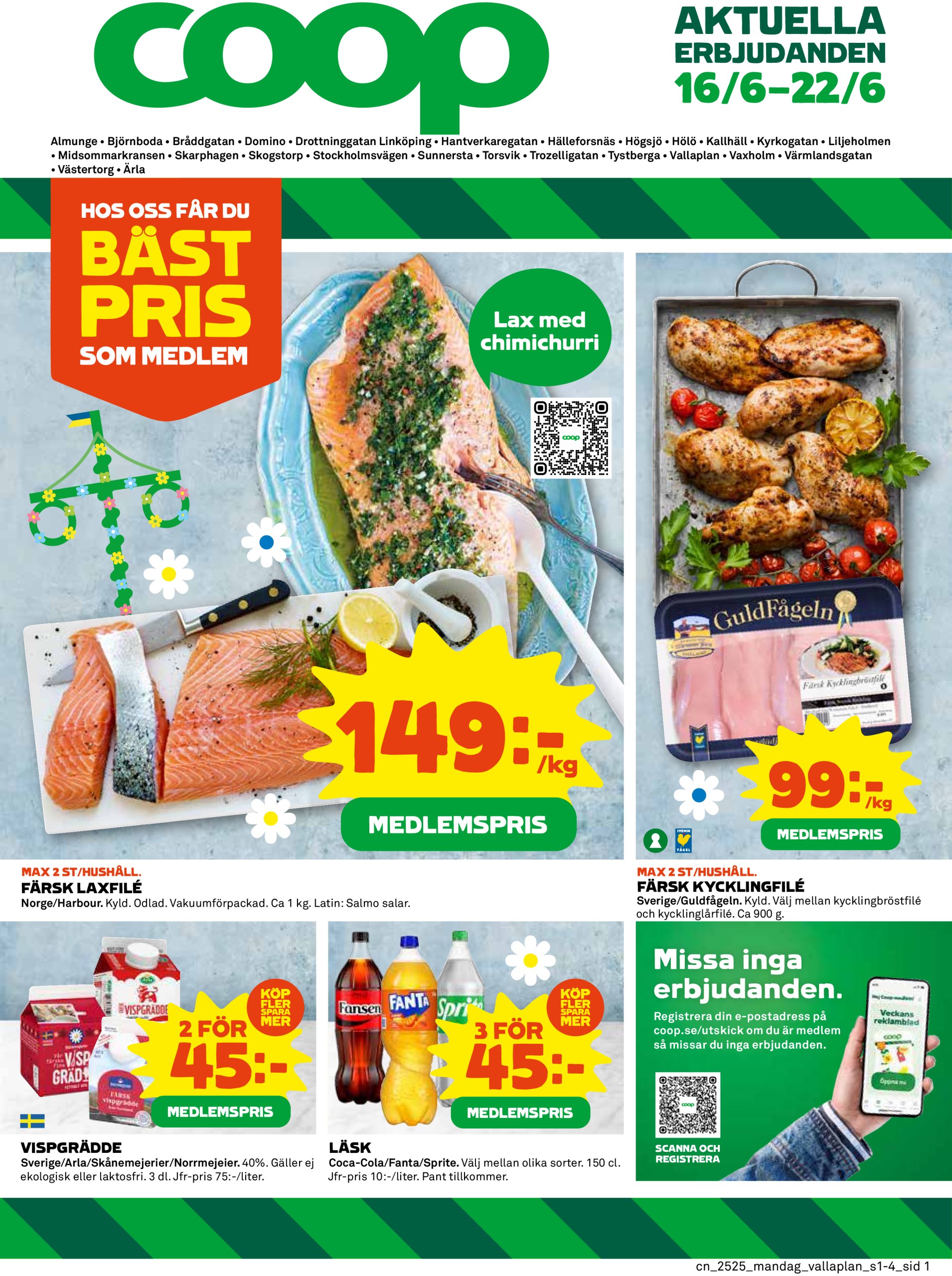 coop - Coop - Stockholmsvägen-reklambladet giltigt från 16/06 - 22/06