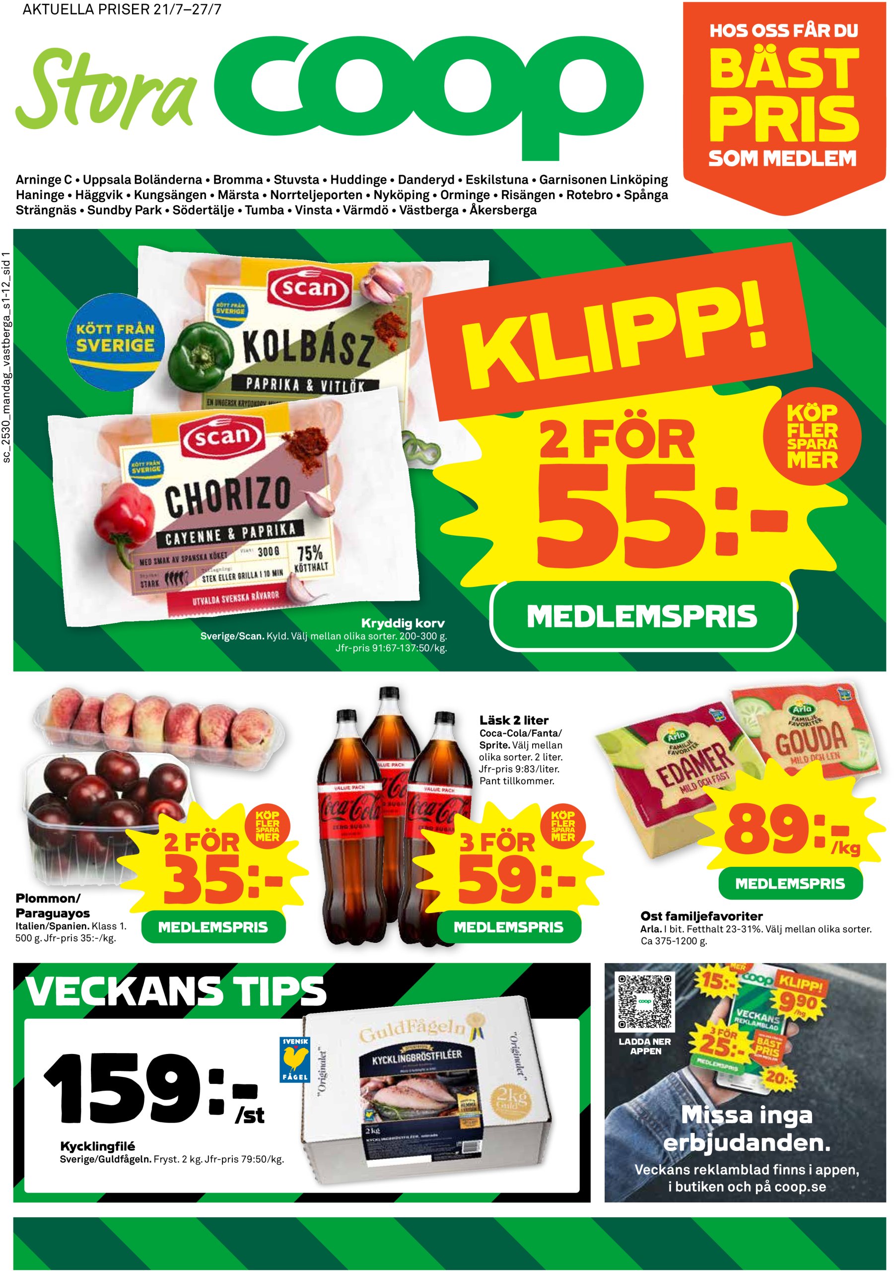 coop - Stora Coop-reklambladet giltigt från 21/07 - 27/07