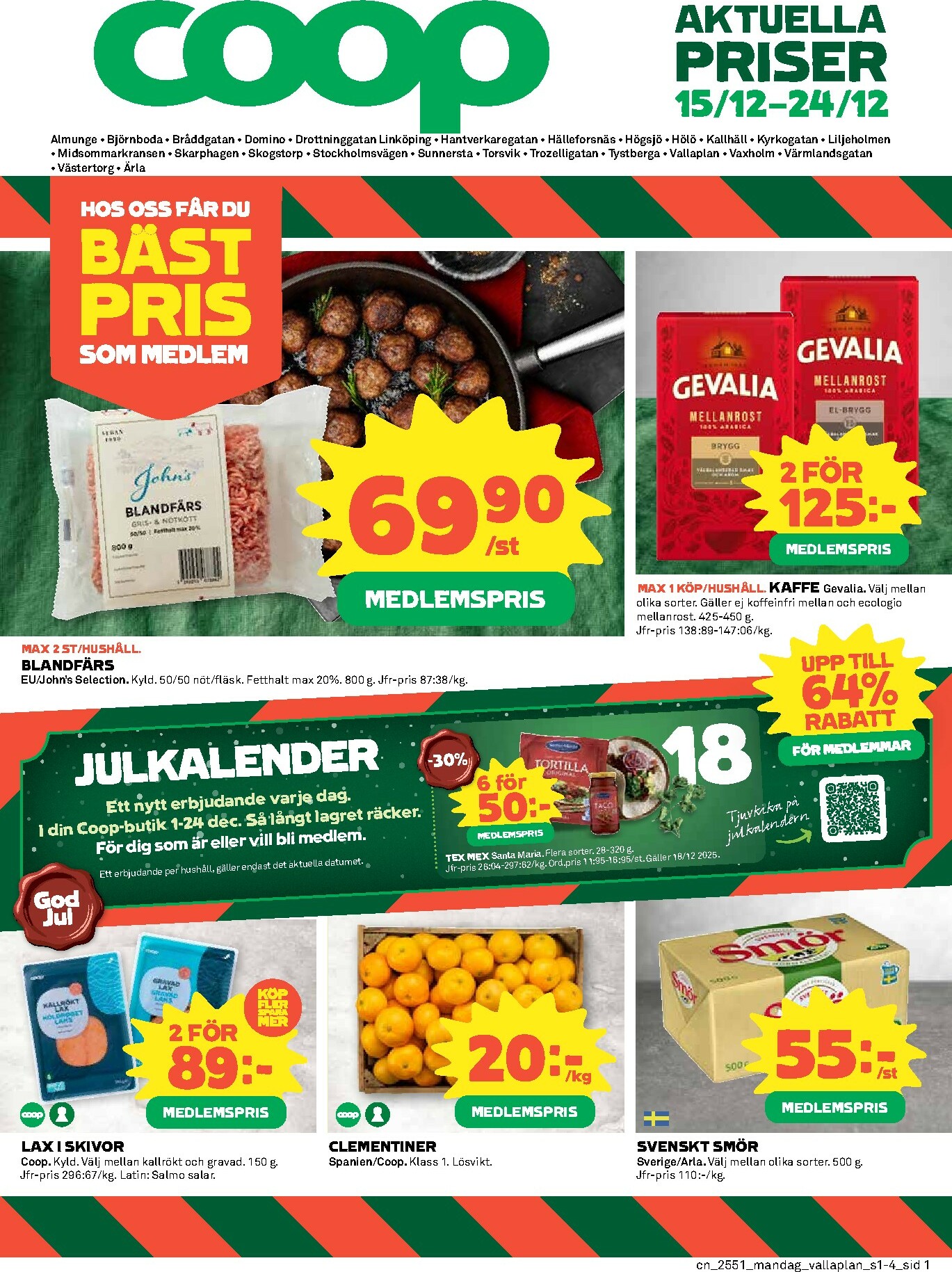 coop - Coop-reklambladet giltigt från 15/12 - 24/12