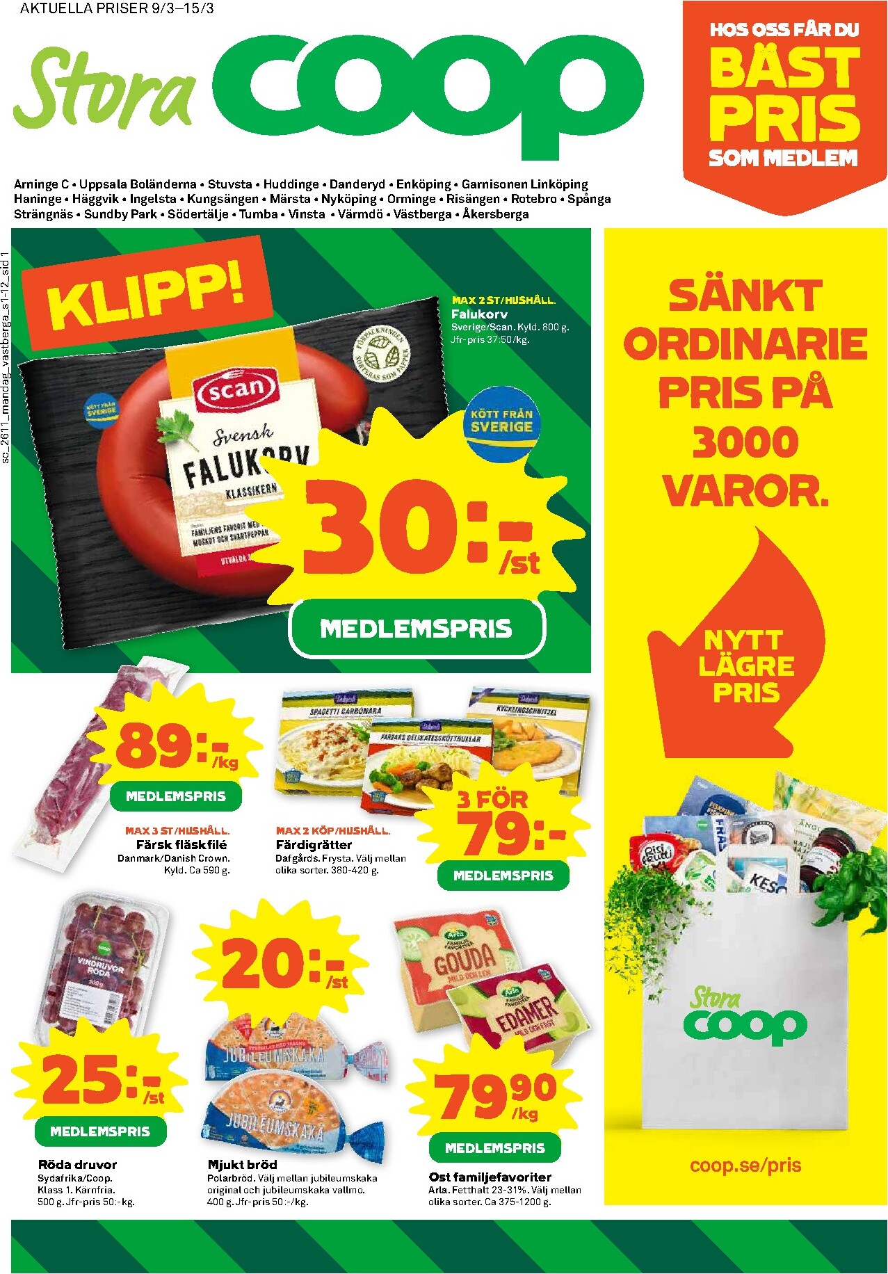 coop - Stora Coop-reklambladet giltigt från 09/03/2026 - 15/03/2026