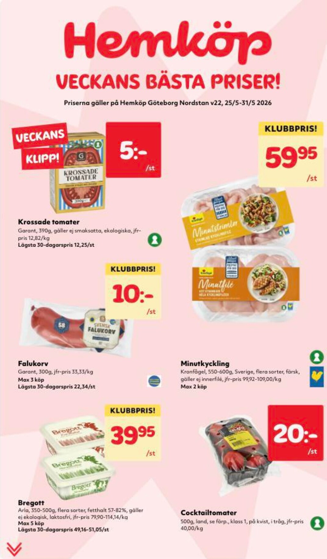 hemkop - Aktuellt Hemköp reklamblad från måndag, 25/05/2026 till söndag, 31/05/2026
