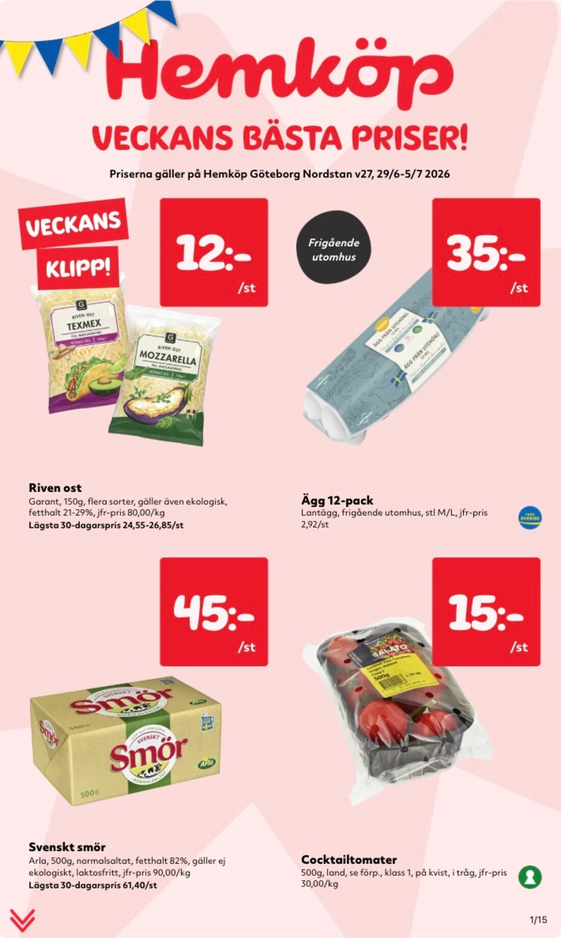 hemkop - Aktuellt Hemköp reklamblad från måndag, 29/06/2026 till söndag, 05/07/2026