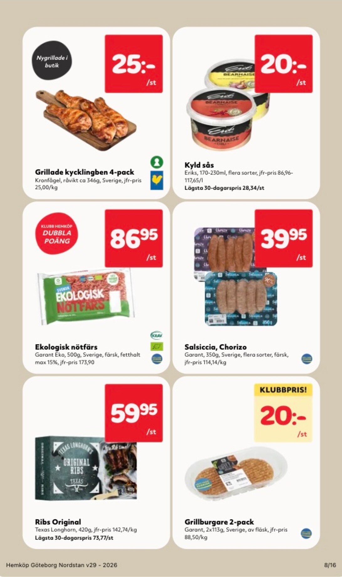 hemkop - Aktuellt Hemköp reklamblad från måndag, 13/07/2026 till söndag, 19/07/2026 - page: 8