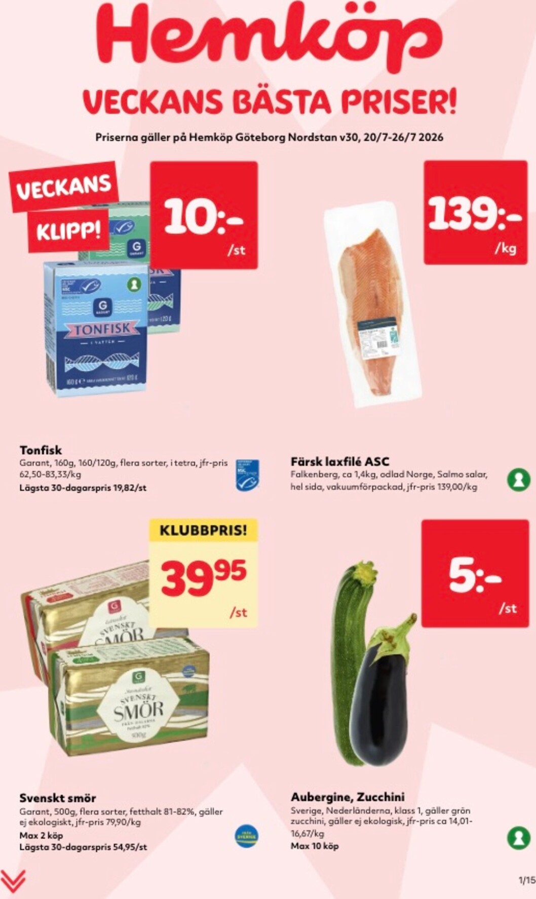 hemkop - Aktuellt Hemköp reklamblad från måndag, 20/07/2026 till söndag, 26/07/2026