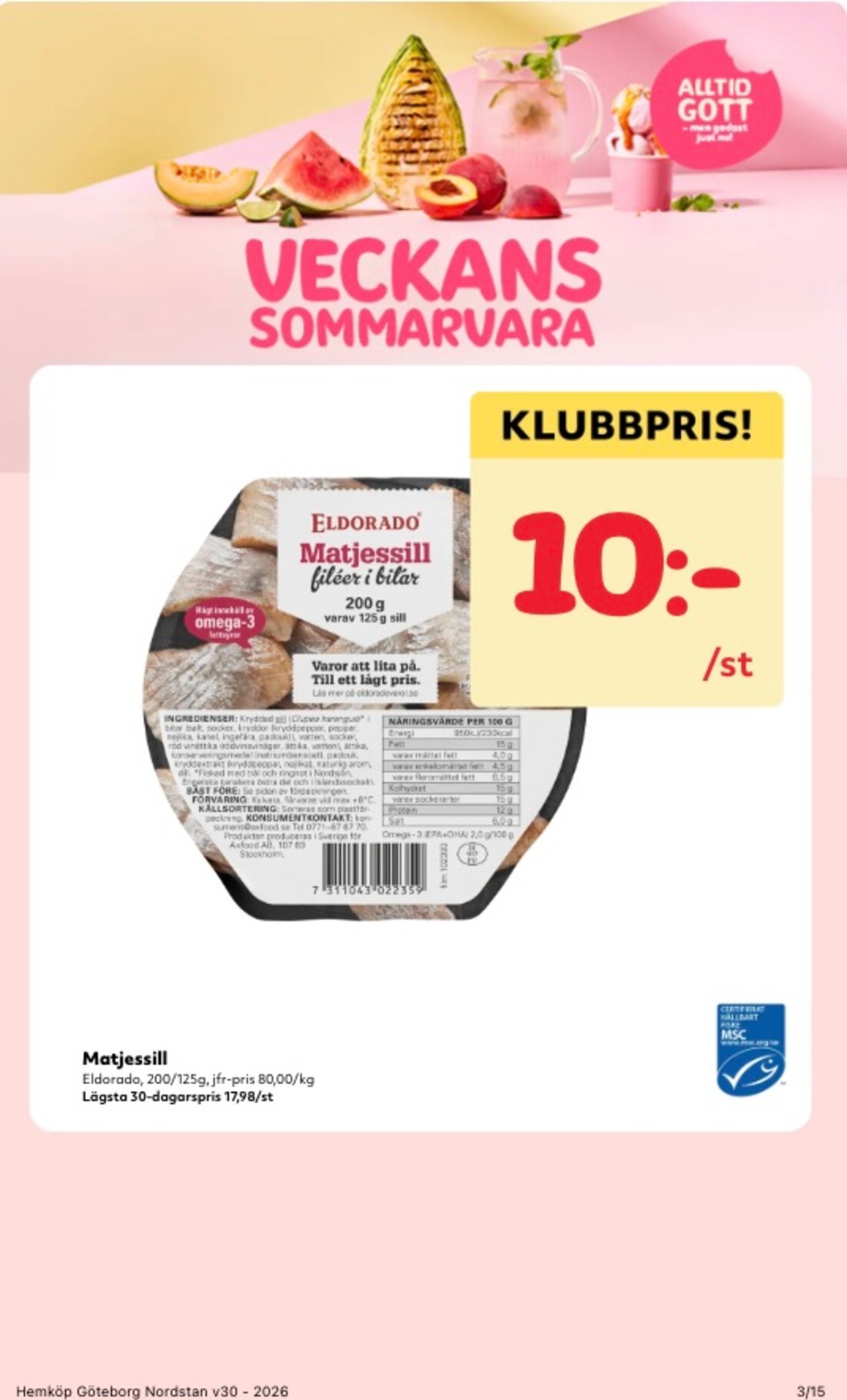 hemkop - Aktuellt Hemköp reklamblad från måndag, 20/07/2026 till söndag, 26/07/2026 - page: 3