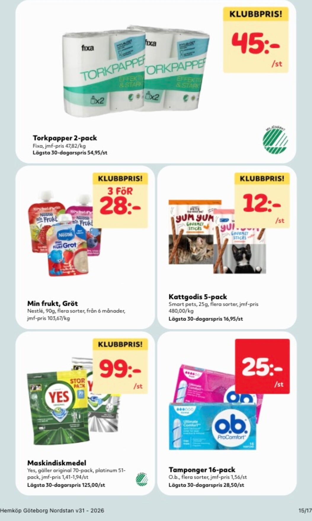 hemkop - Aktuellt Hemköp reklamblad från måndag, 27/07/2026 till söndag, 02/08/2026 - page: 15