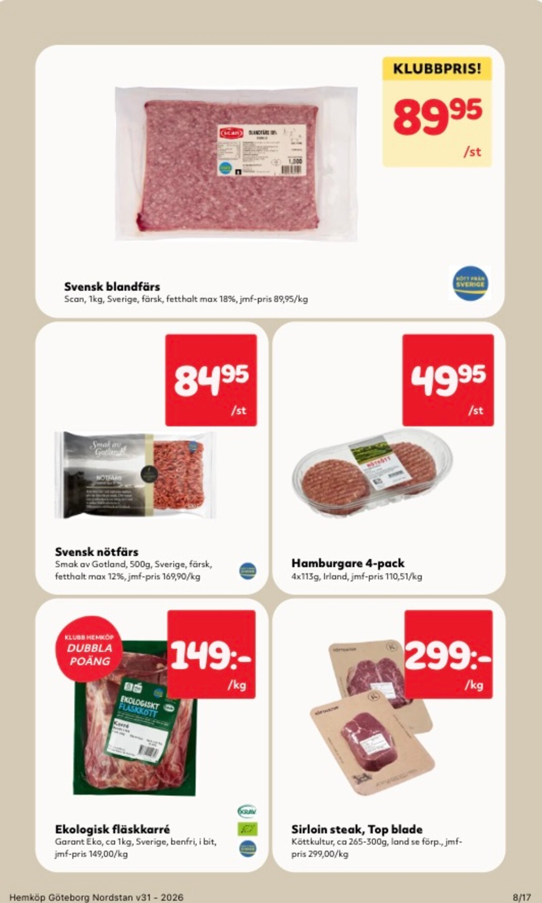 hemkop - Aktuellt Hemköp reklamblad från måndag, 27/07/2026 till söndag, 02/08/2026 - page: 8